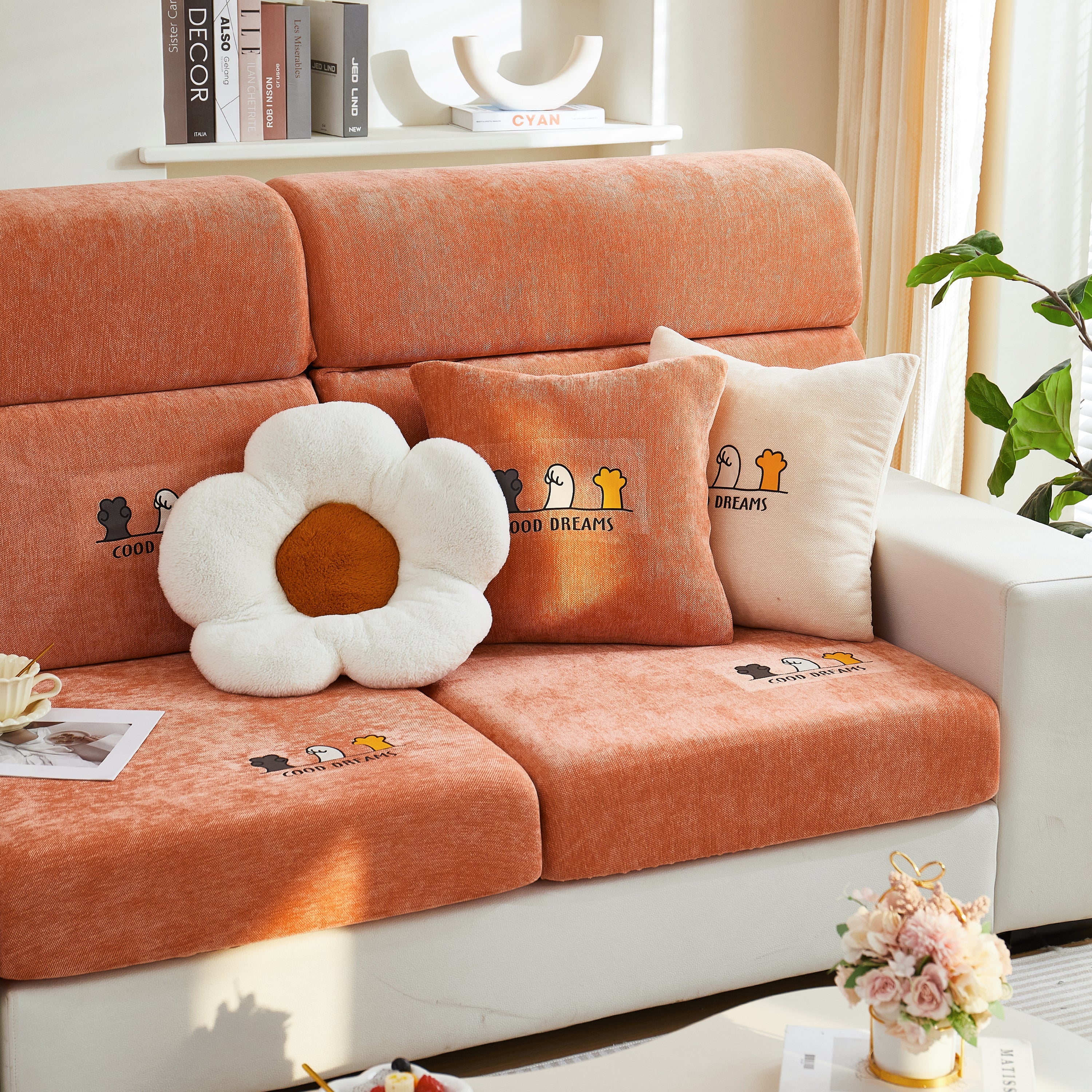 Super Stretch Seat Cushion/Couch Slipcover, Solid Couch Cushion Covers Washable Furniture Protector - Image 89