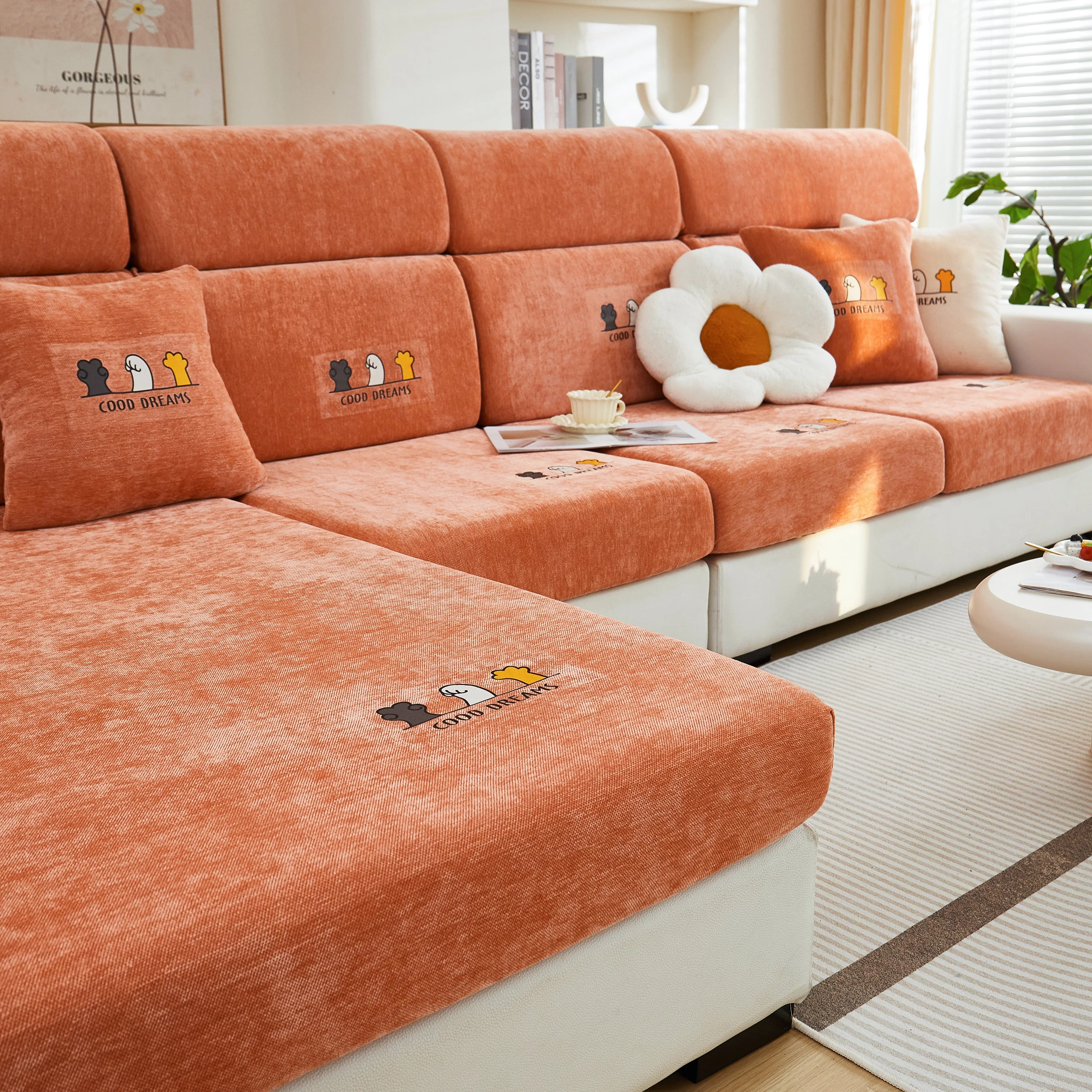 Super Stretch Seat Cushion/Couch Slipcover, Solid Couch Cushion Covers Washable Furniture Protector - Image 91