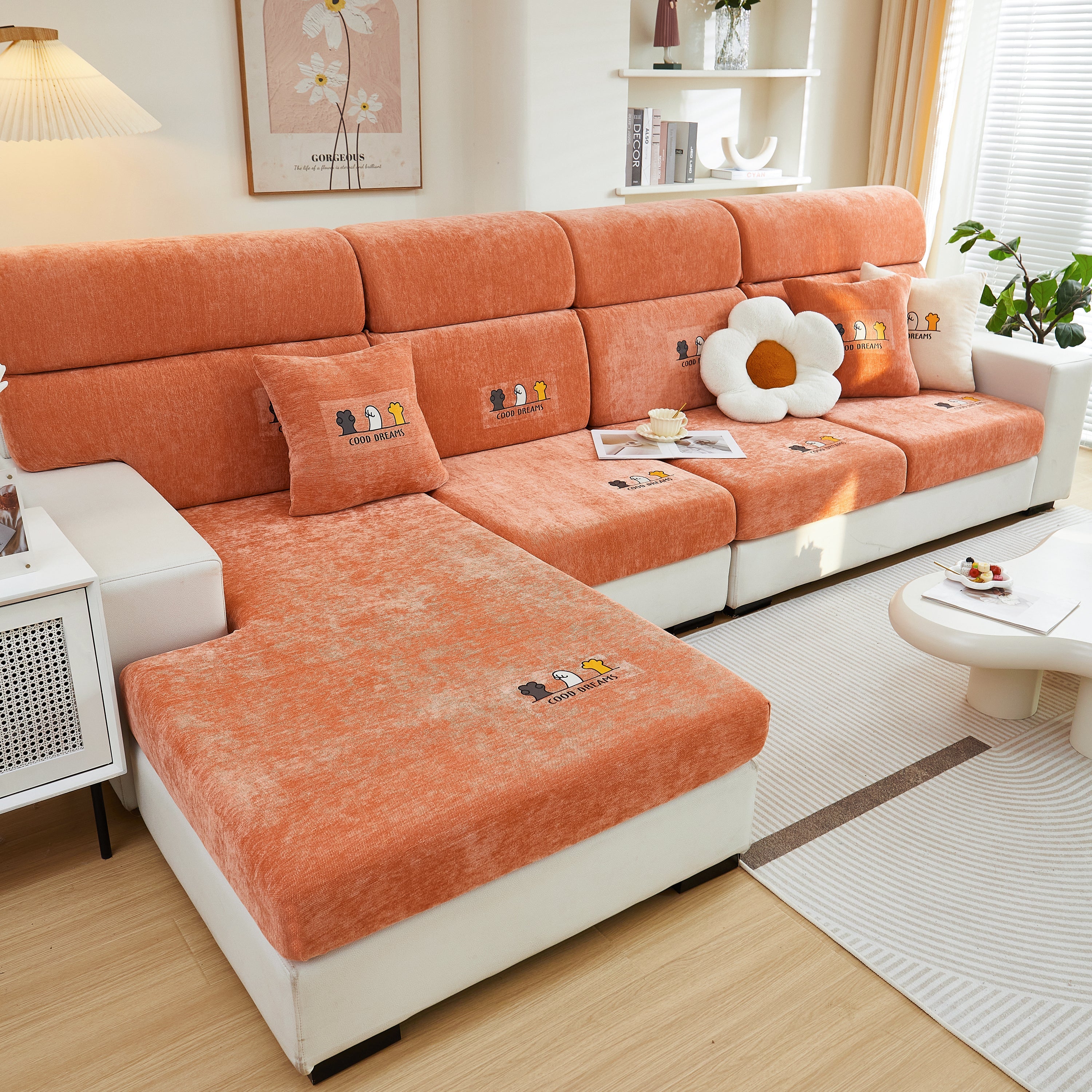 Super Stretch Seat Cushion/Couch Slipcover, Solid Couch Cushion Covers Washable Furniture Protector - Image 92