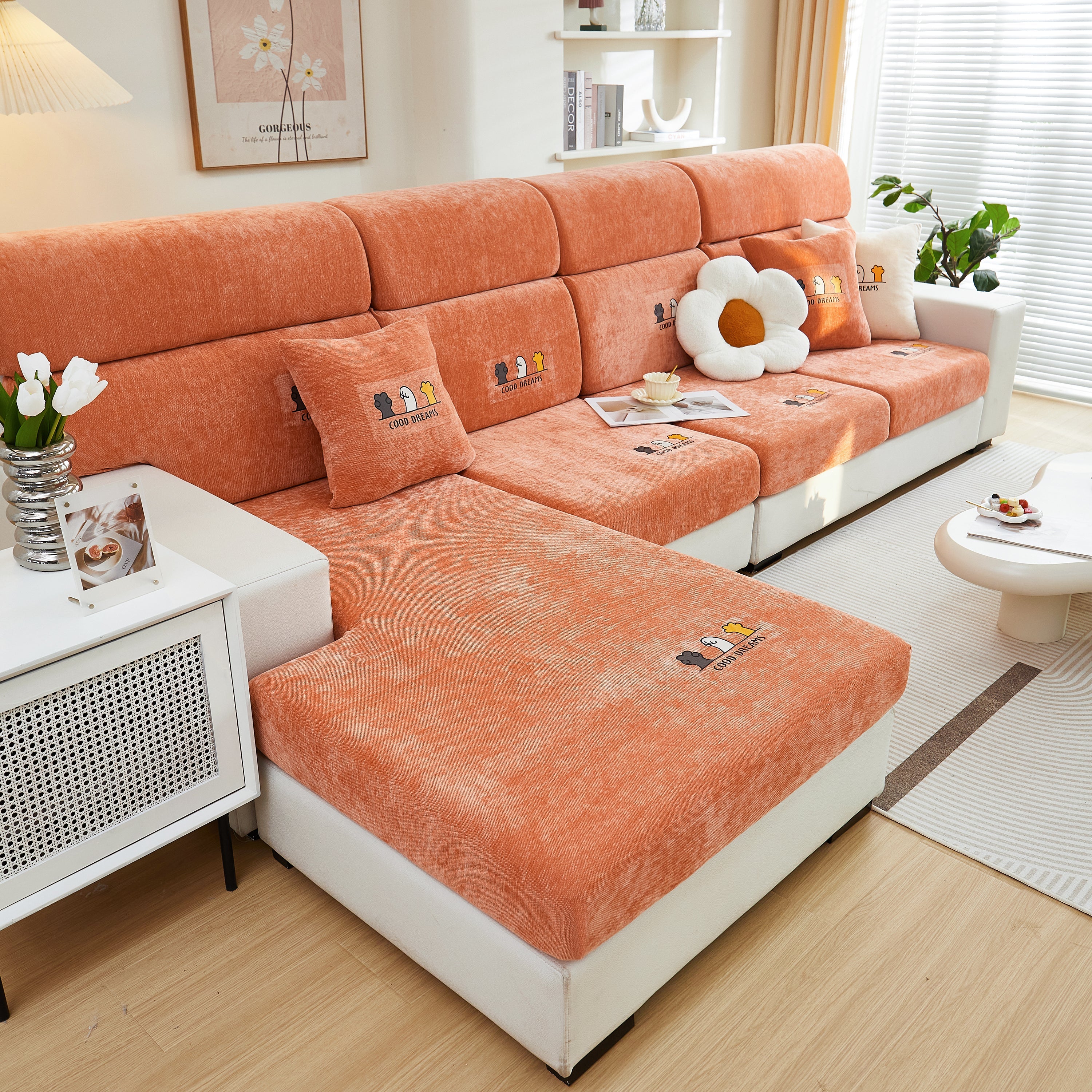 Super Stretch Seat Cushion/Couch Slipcover, Solid Couch Cushion Covers Washable Furniture Protector - Image 93