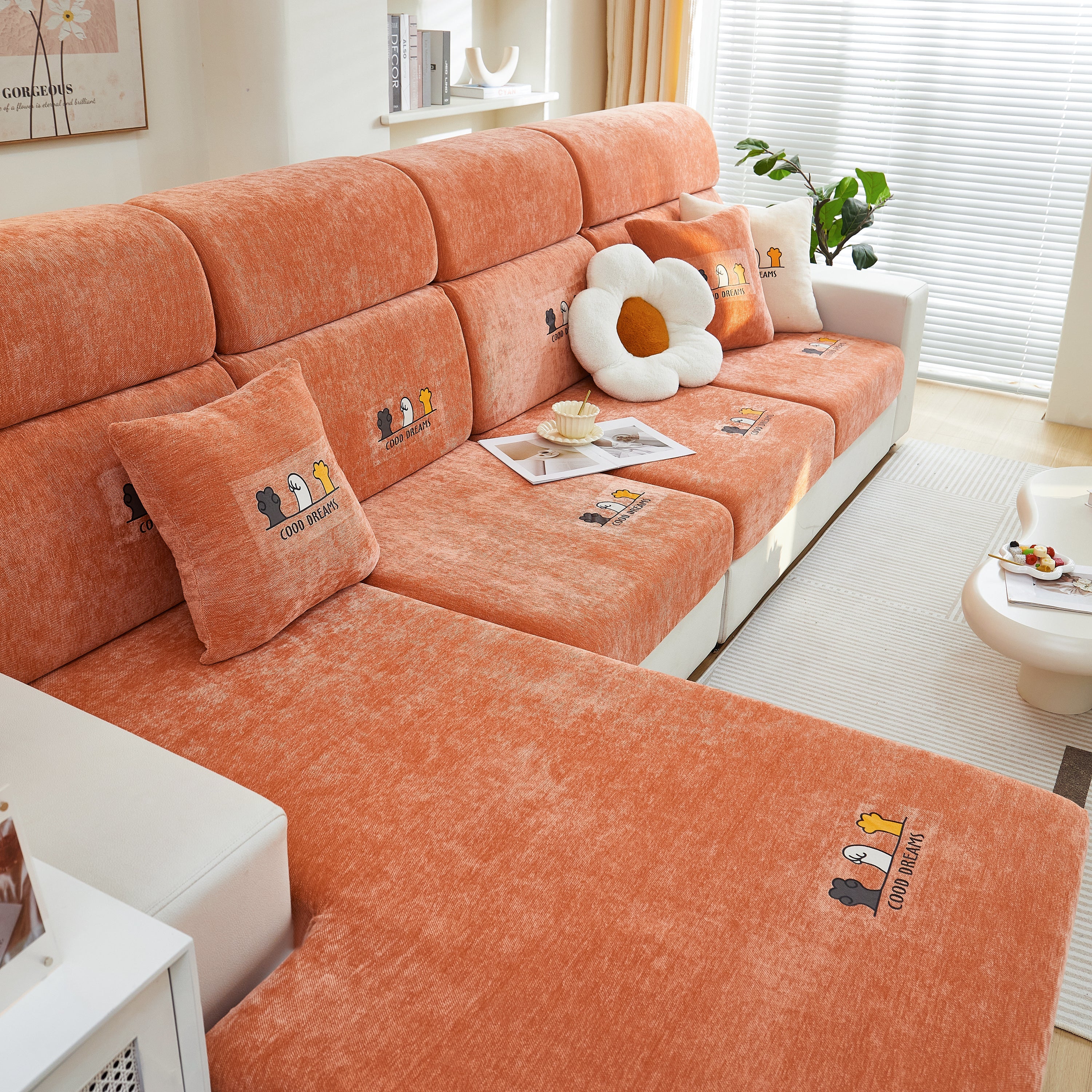 Super Stretch Seat Cushion/Couch Slipcover, Solid Couch Cushion Covers Washable Furniture Protector - Image 95