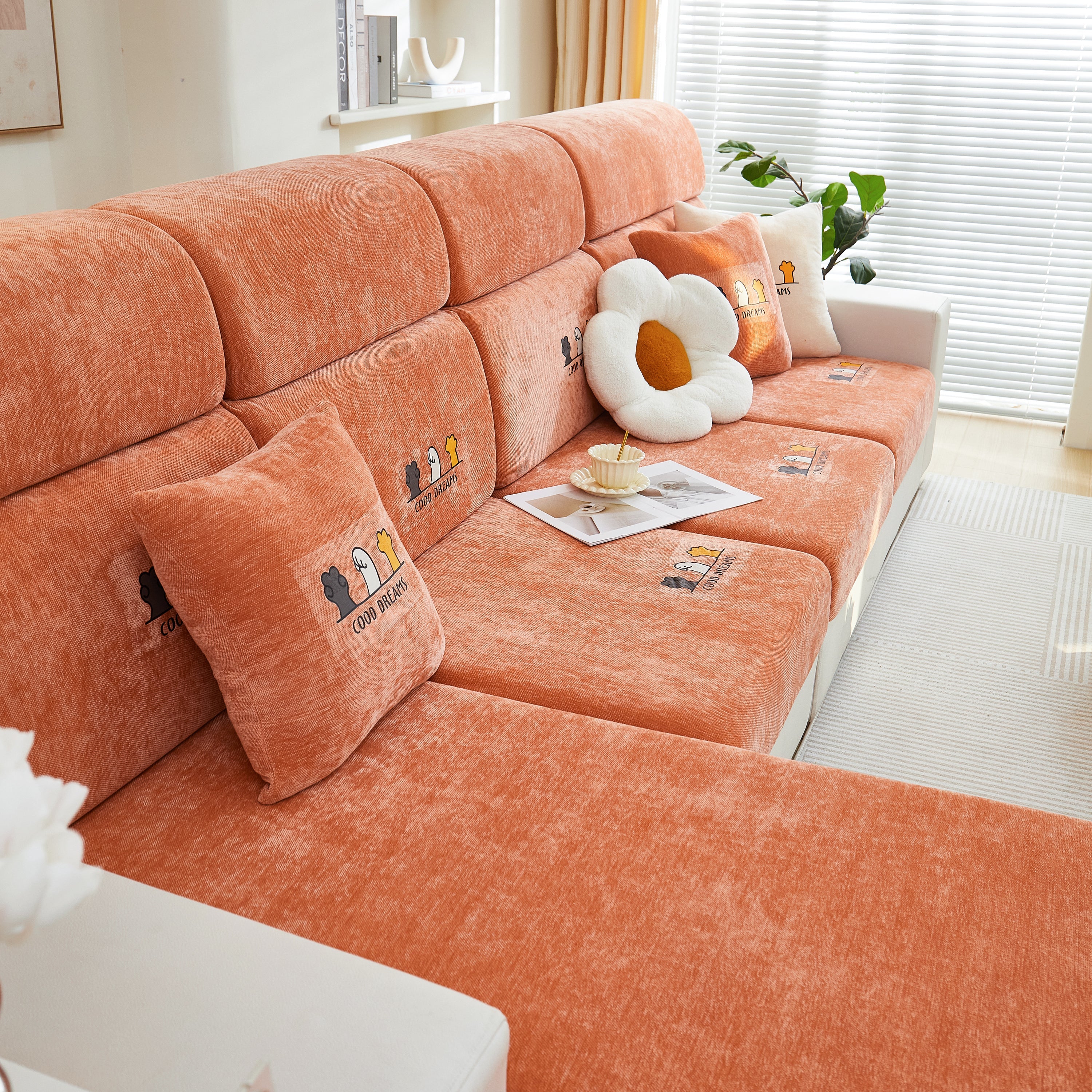 Super Stretch Seat Cushion/Couch Slipcover, Solid Couch Cushion Covers Washable Furniture Protector - Image 96