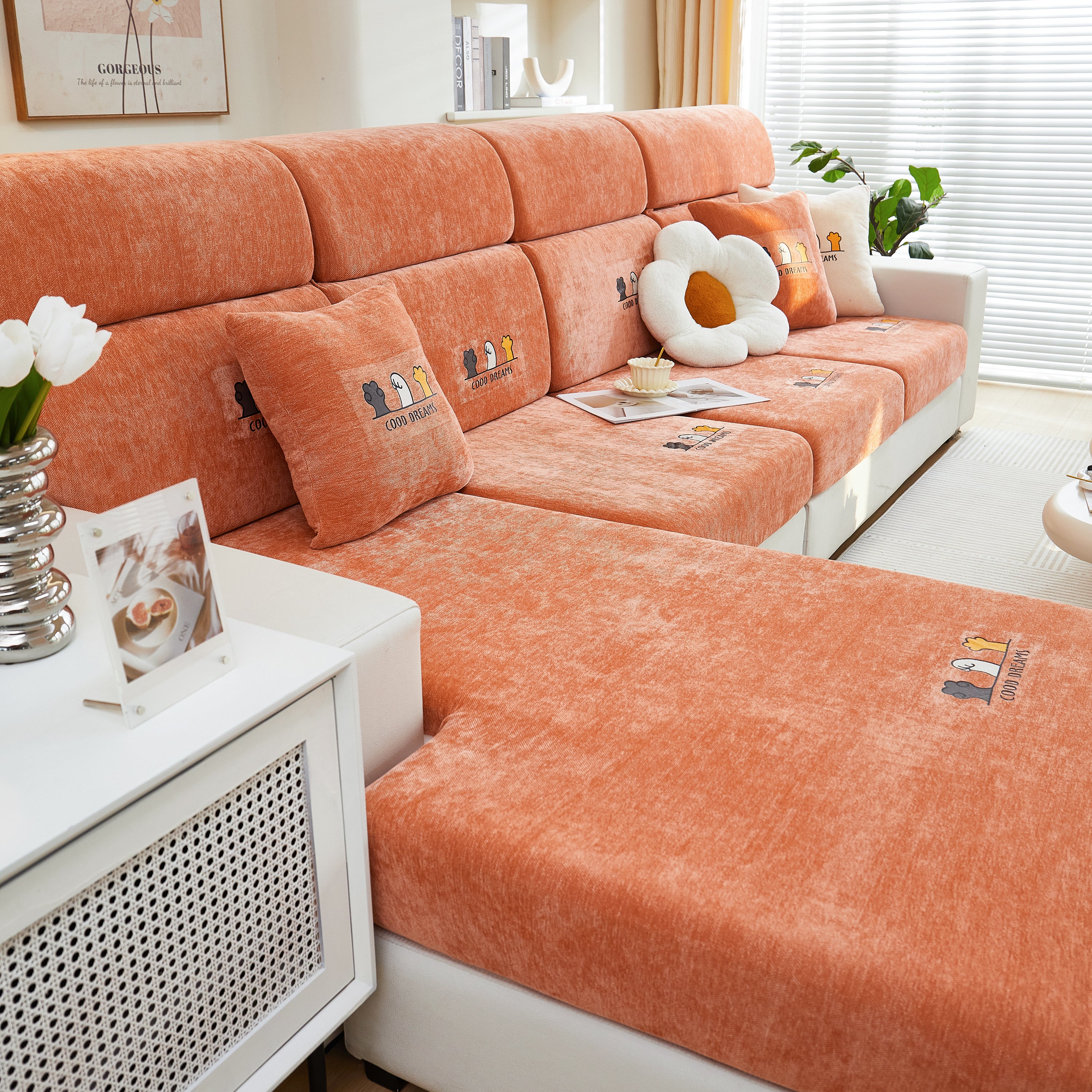Super Stretch Seat Cushion/Couch Slipcover, Solid Couch Cushion Covers Washable Furniture Protector - Image 98