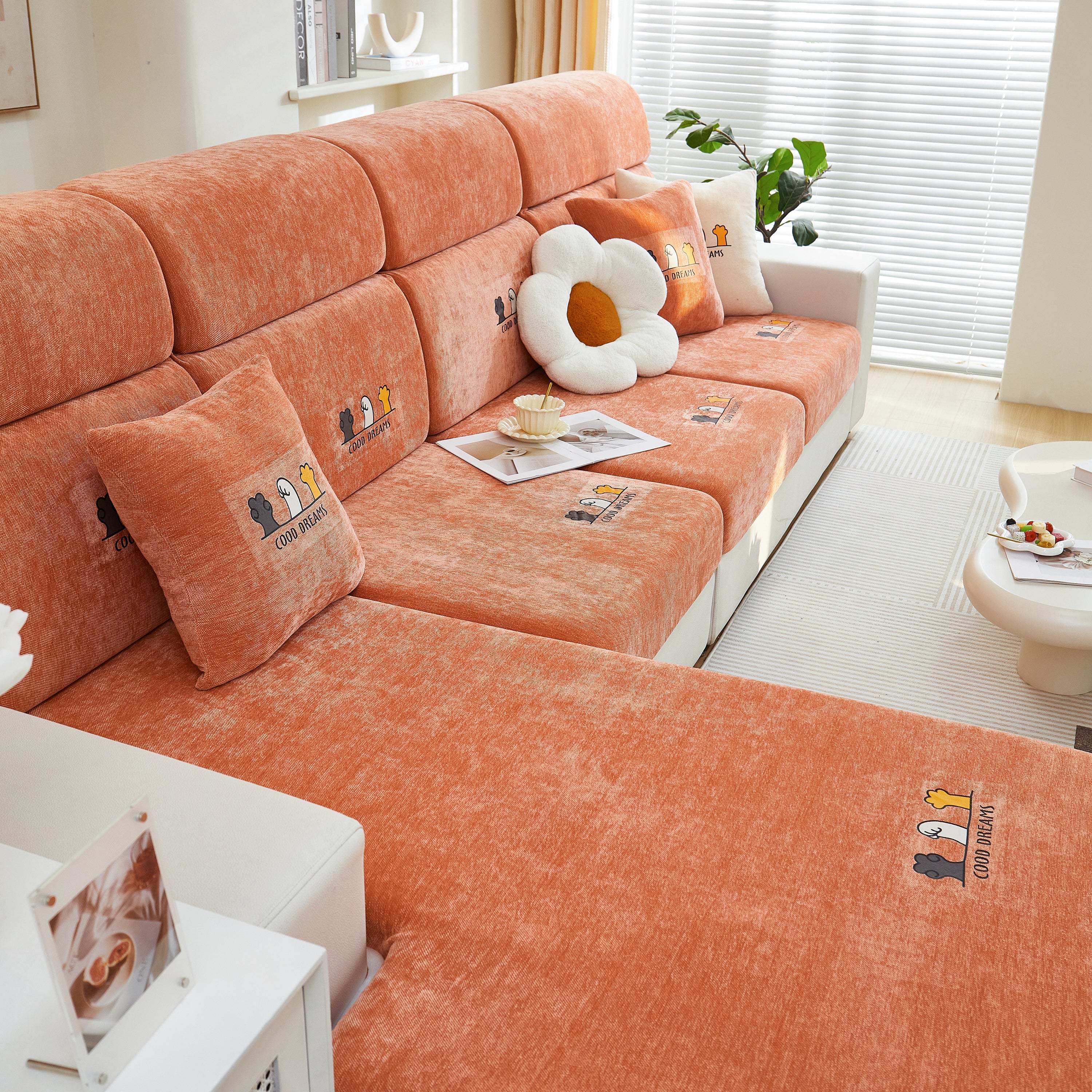 Super Stretch Seat Cushion/Couch Slipcover, Solid Couch Cushion Covers Washable Furniture Protector - Image 99