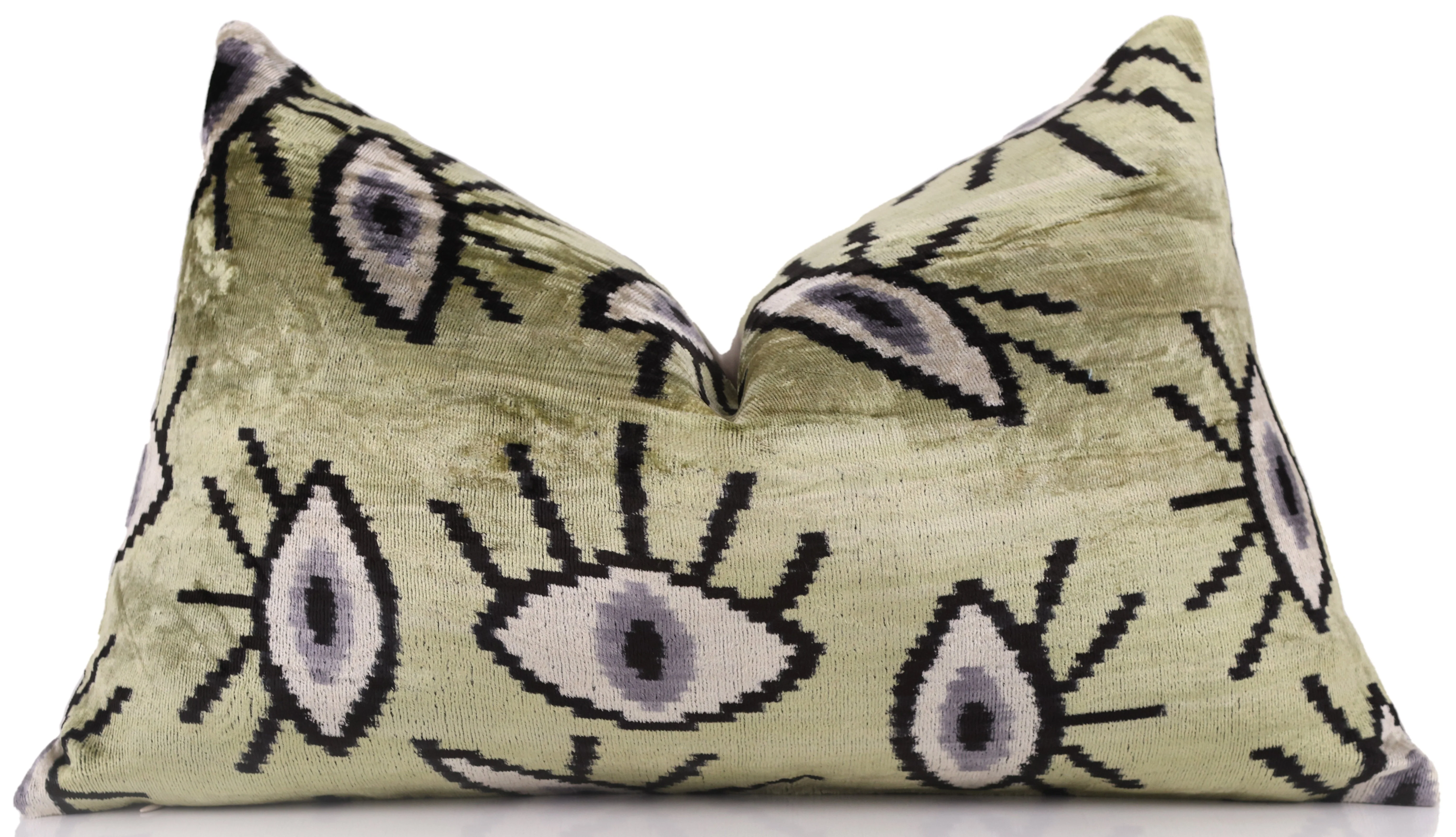 Surreal Eye Pattern Velvet Pillow – Handmade 16x24 Lumbar - Image 5