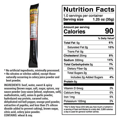 Sweet & Spicy Beef Stick | Pack of 12 | 1.25 oz | Nebraska Star Beef - Image 3