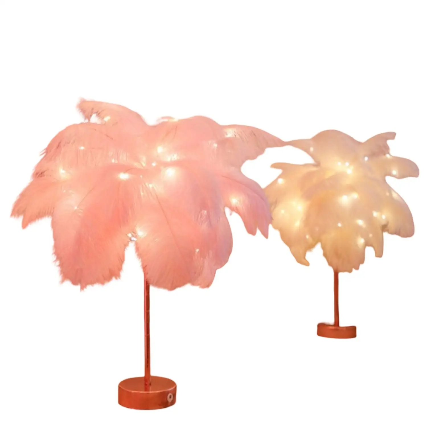 Table Feather Lamp Table with USB, Battery Powered and Remote Control - Image 11