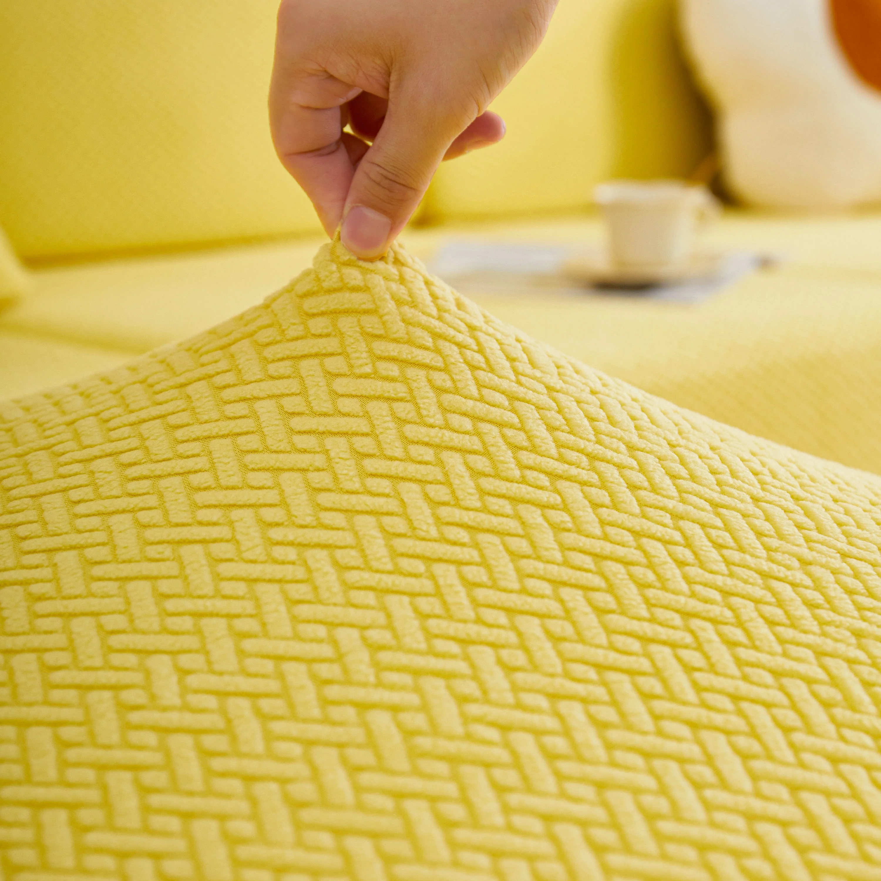 Tailored Sofa Cushion Covers Stretch Couch Seat Covers  with Skirt for Sectional Sofas - Image 37