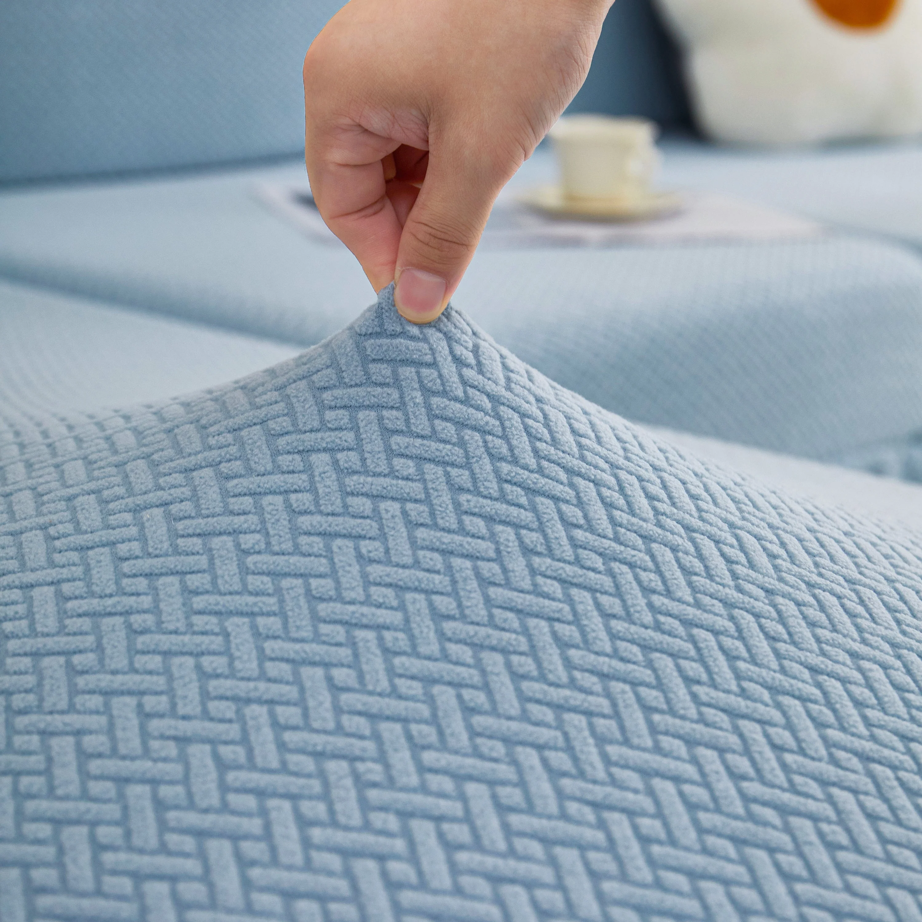 Tailored Sofa Cushion Covers Stretch Couch Seat Covers  with Skirt for Sectional Sofas - Image 59
