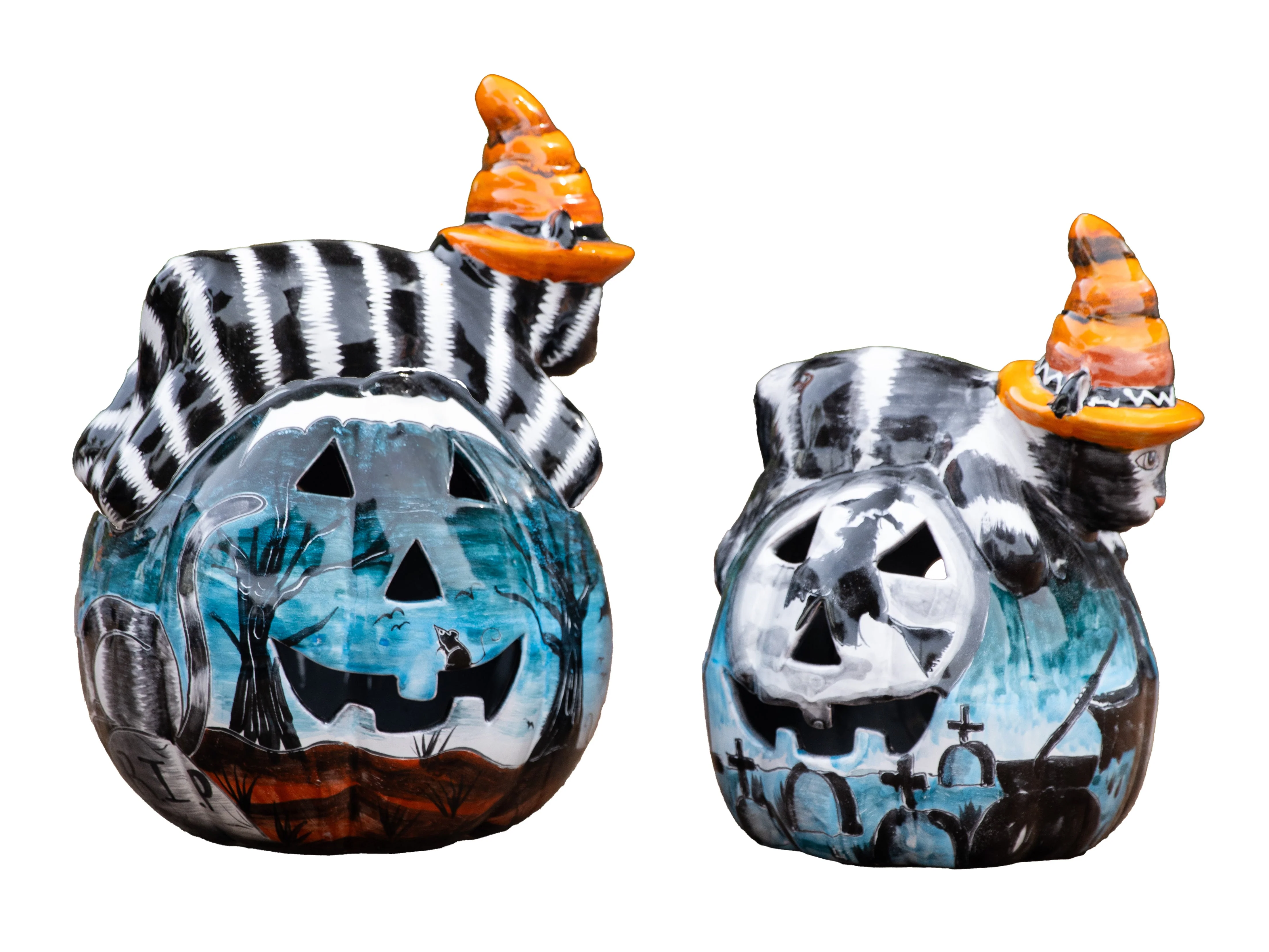 Talavera Cat on Pumpkin 16" - Image 5