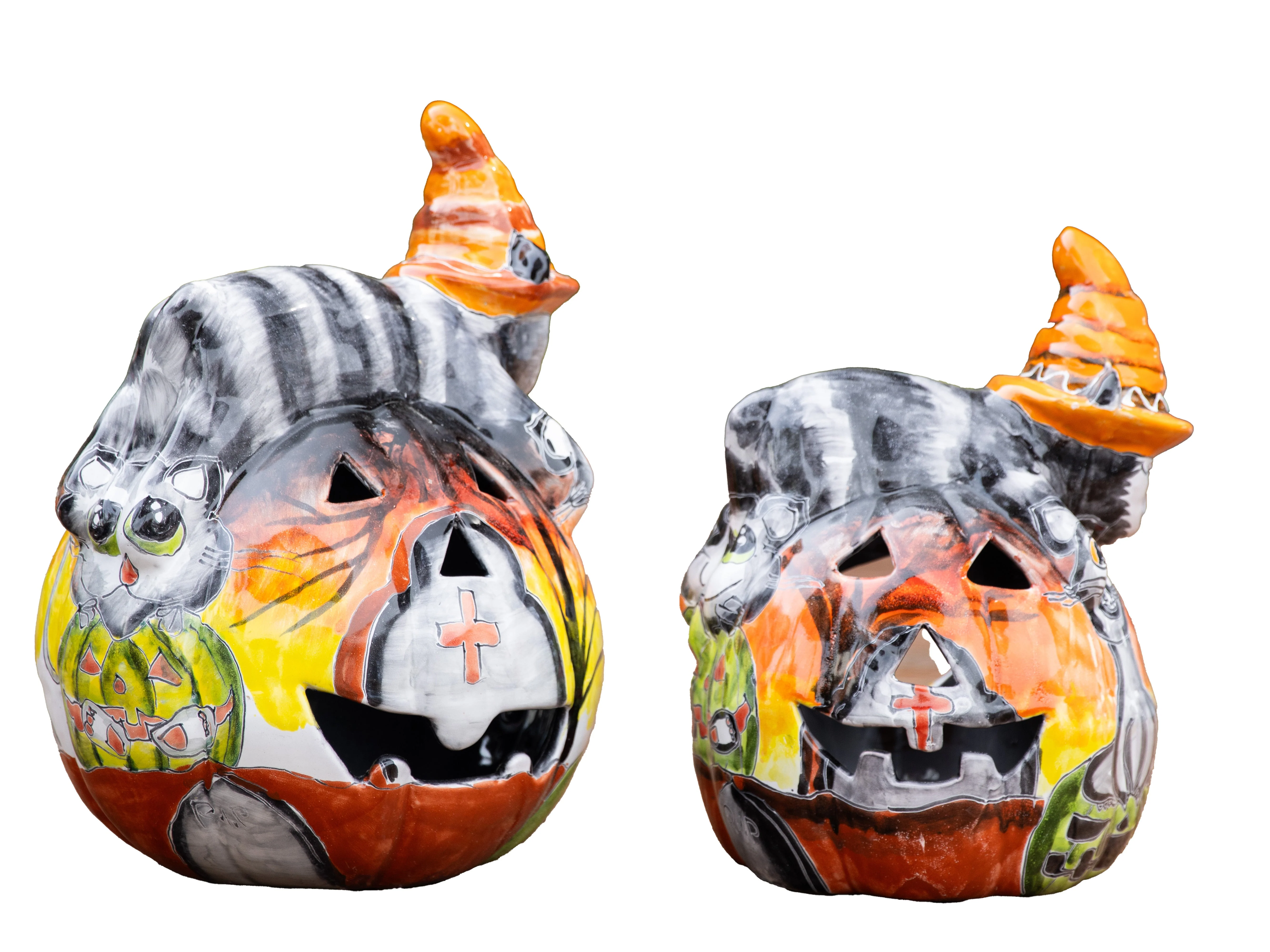 Talavera Cat on Pumpkin 16" - Image 6