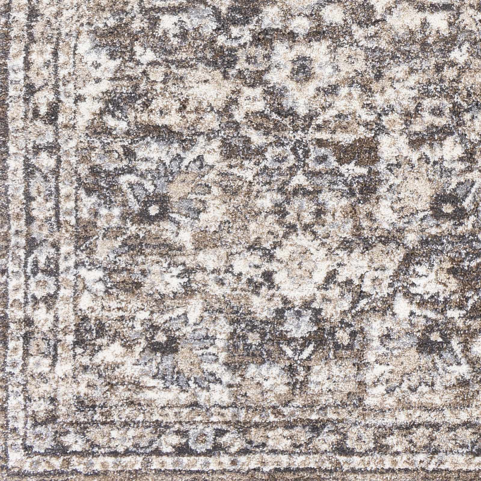 Talihina Brown Luxe Damask Rug - Image 3