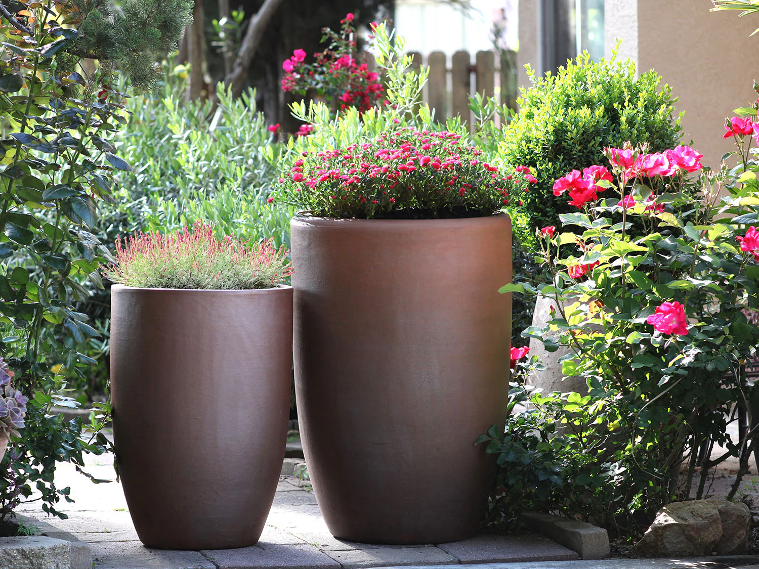 Tall Barrel Planters - Set of 2 (Clay) By Plantatorem - Image 4