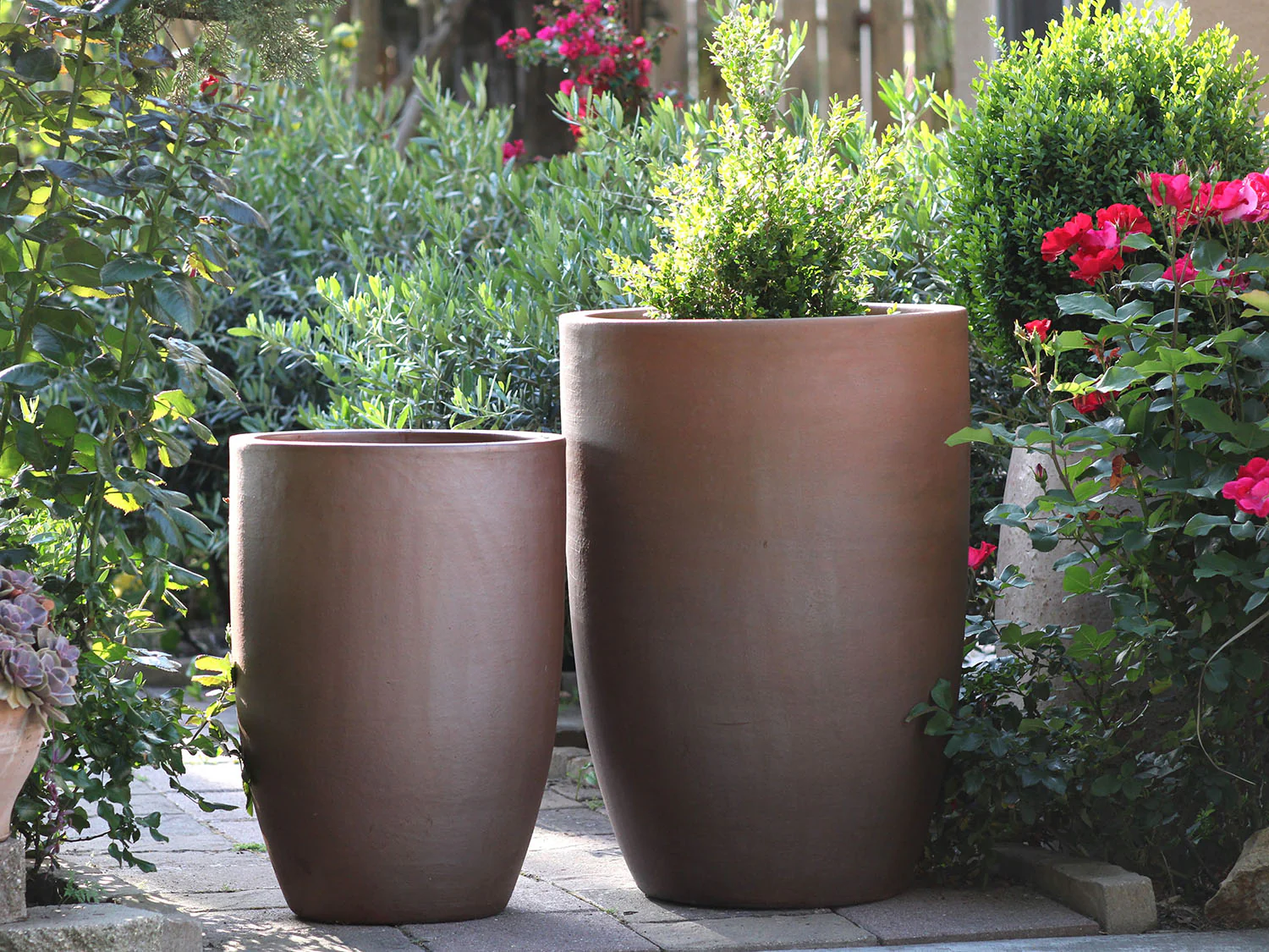 Tall Barrel Planters - Set of 2 (Clay) By Plantatorem - Image 5