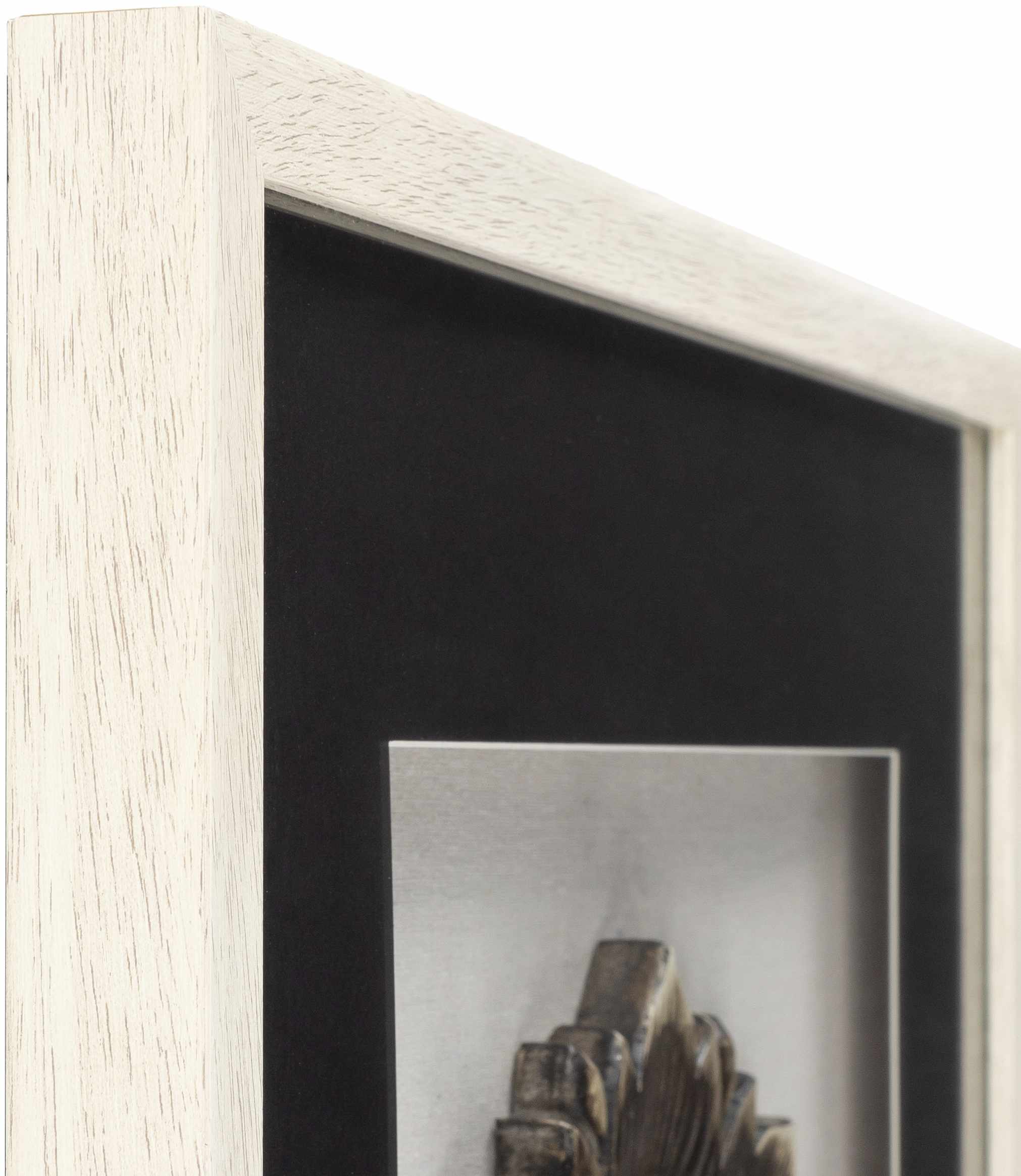 Tanza Black Textured Floral Wall Art - Image 4
