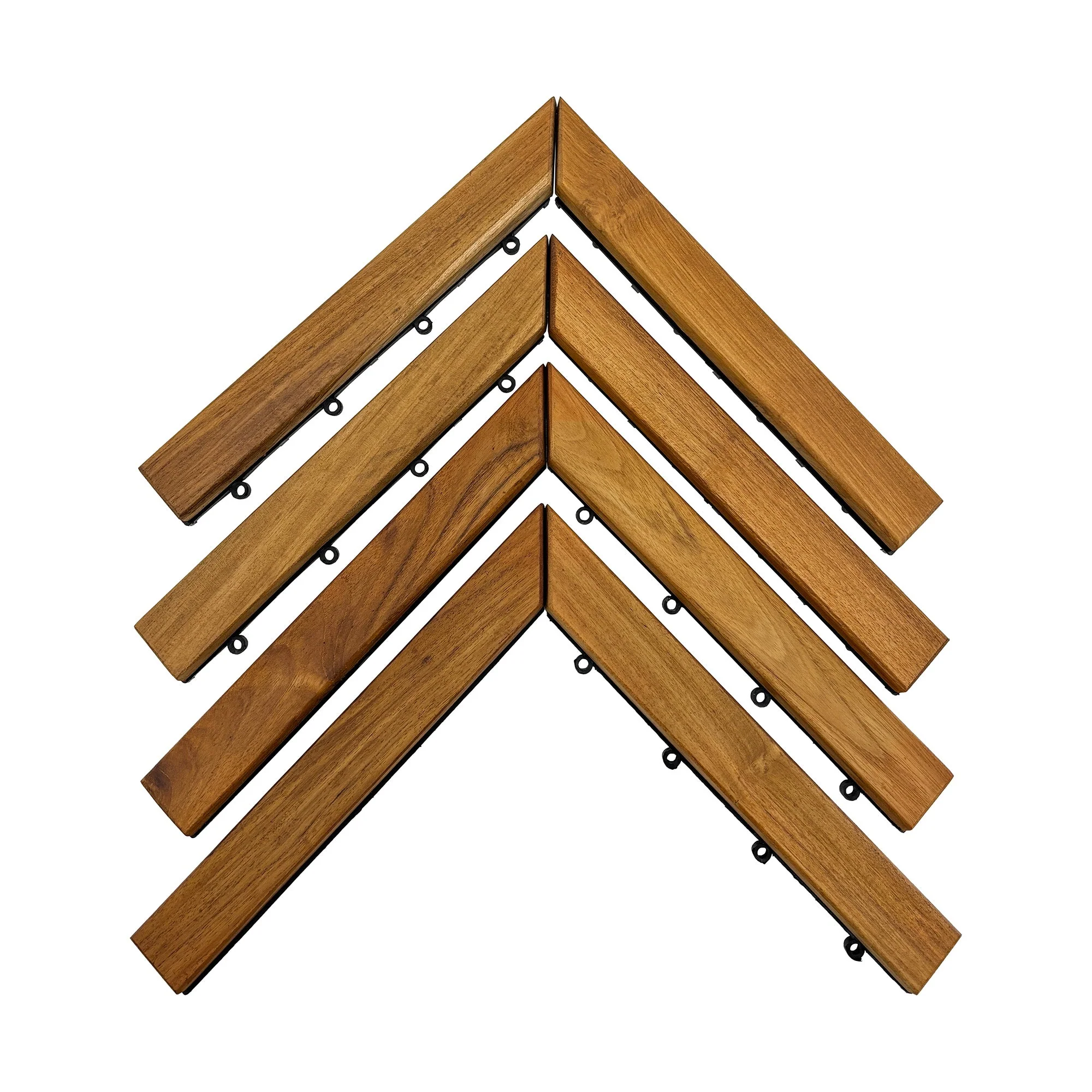 Teak Interlocking Tile End Pieces (Loop, Pin or Corner) - Image 9