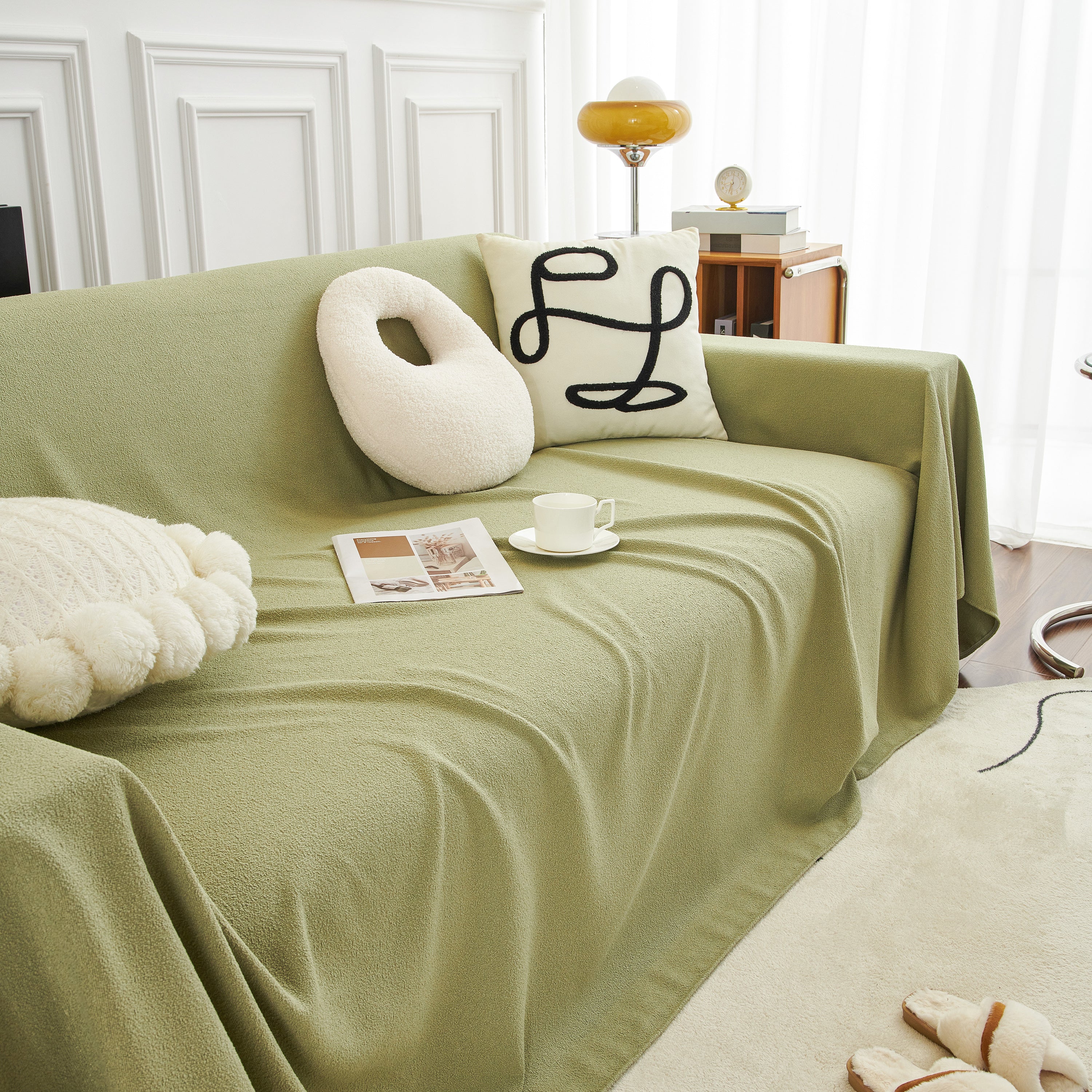Teddy Throw Blanket and Stylish Slipcover for Couch, Waterproof Sofa Cover for Pets - Image 10