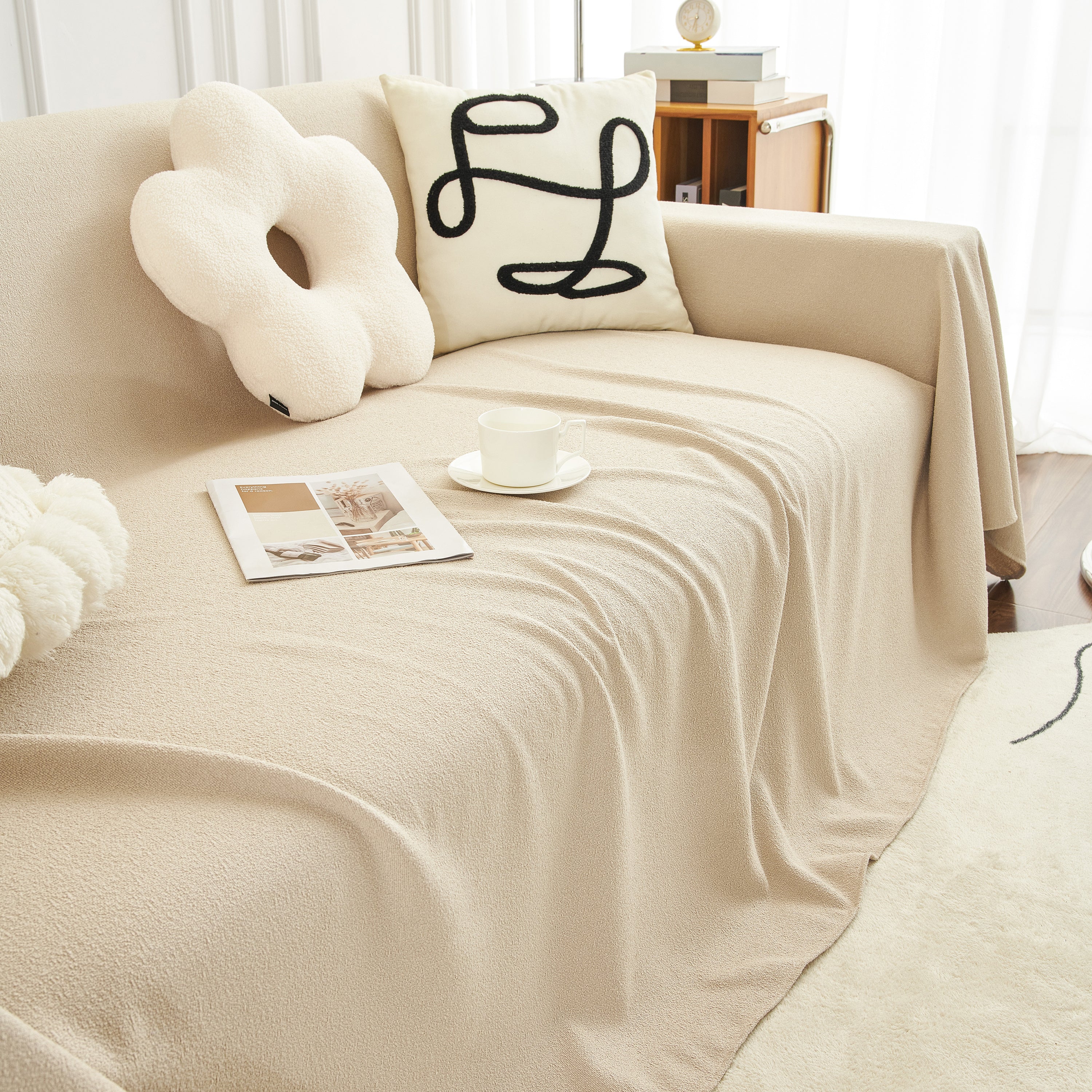 Teddy Throw Blanket and Stylish Slipcover for Couch, Waterproof Sofa Cover for Pets - Image 100