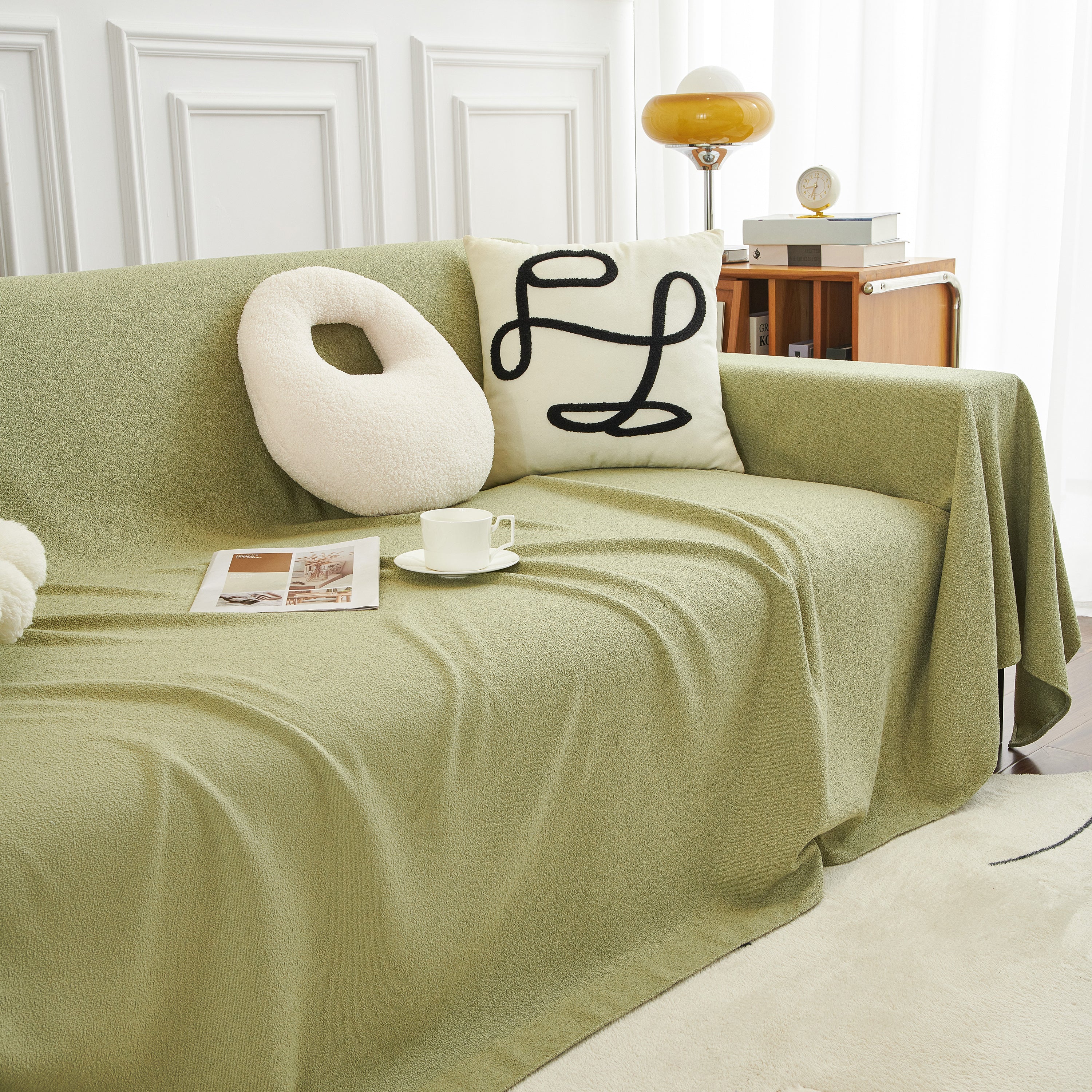 Teddy Throw Blanket and Stylish Slipcover for Couch, Waterproof Sofa Cover for Pets - Image 11