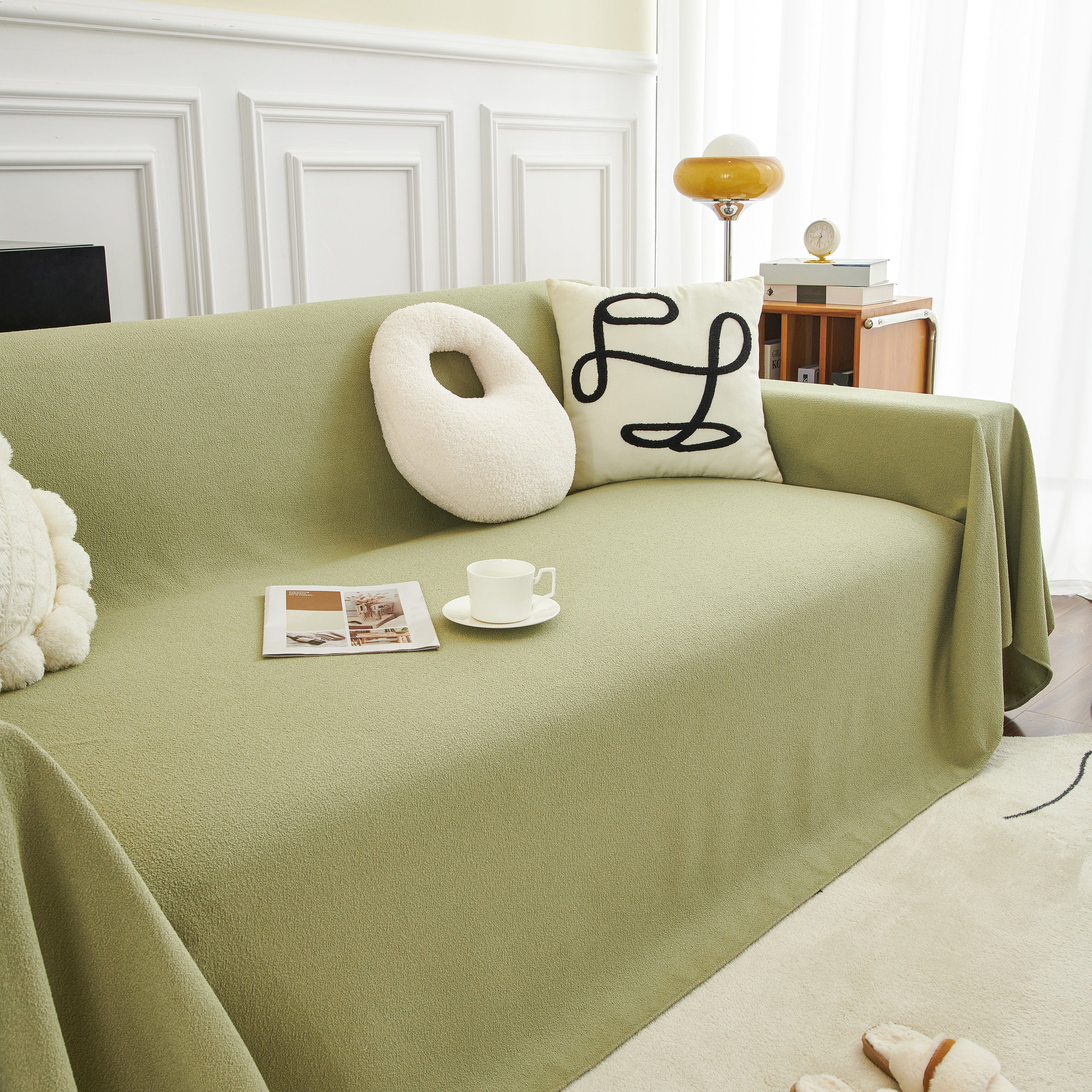 Teddy Throw Blanket and Stylish Slipcover for Couch, Waterproof Sofa Cover for Pets - Image 12
