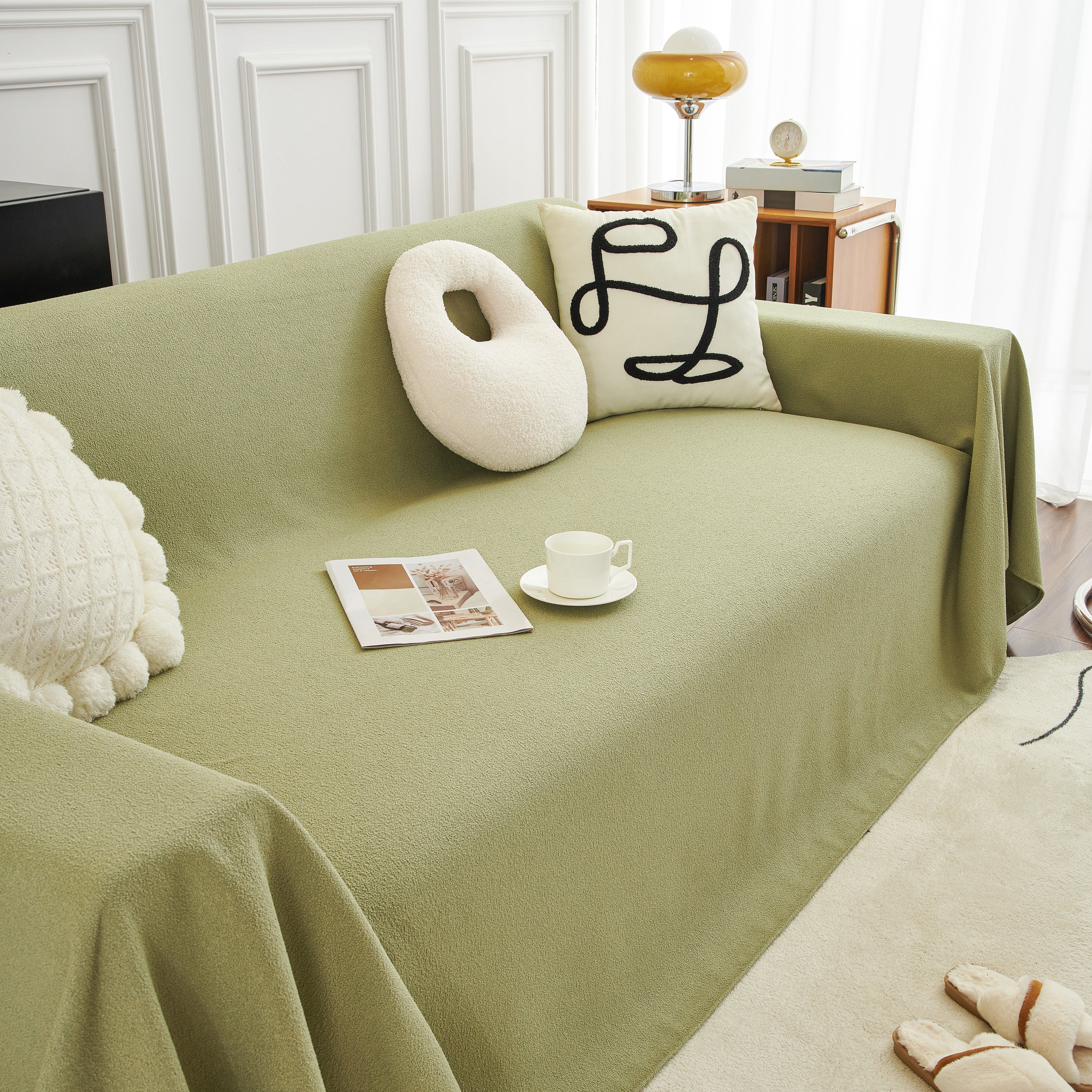 Teddy Throw Blanket and Stylish Slipcover for Couch, Waterproof Sofa Cover for Pets - Image 15