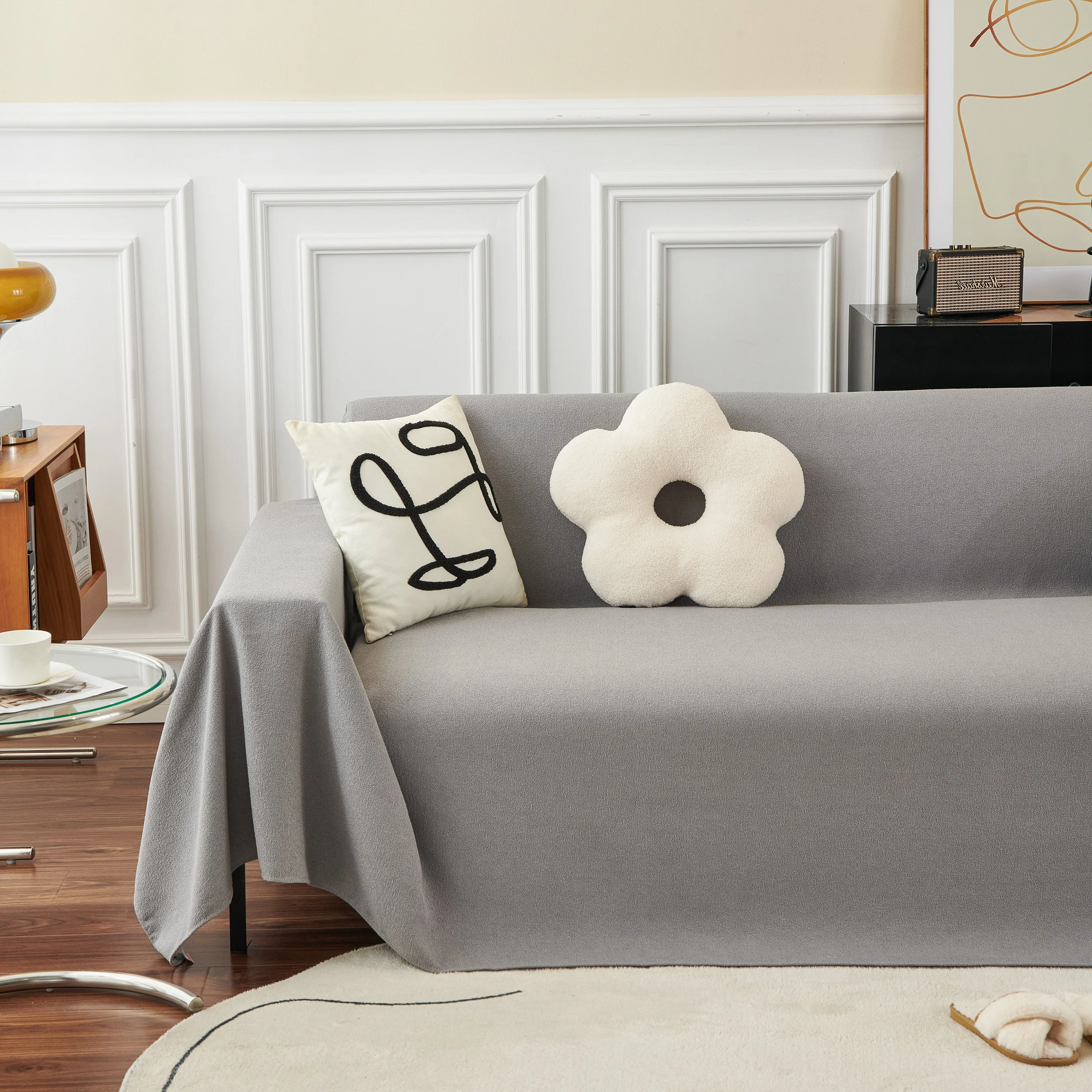 Teddy Throw Blanket and Stylish Slipcover for Couch, Waterproof Sofa Cover for Pets - Image 24