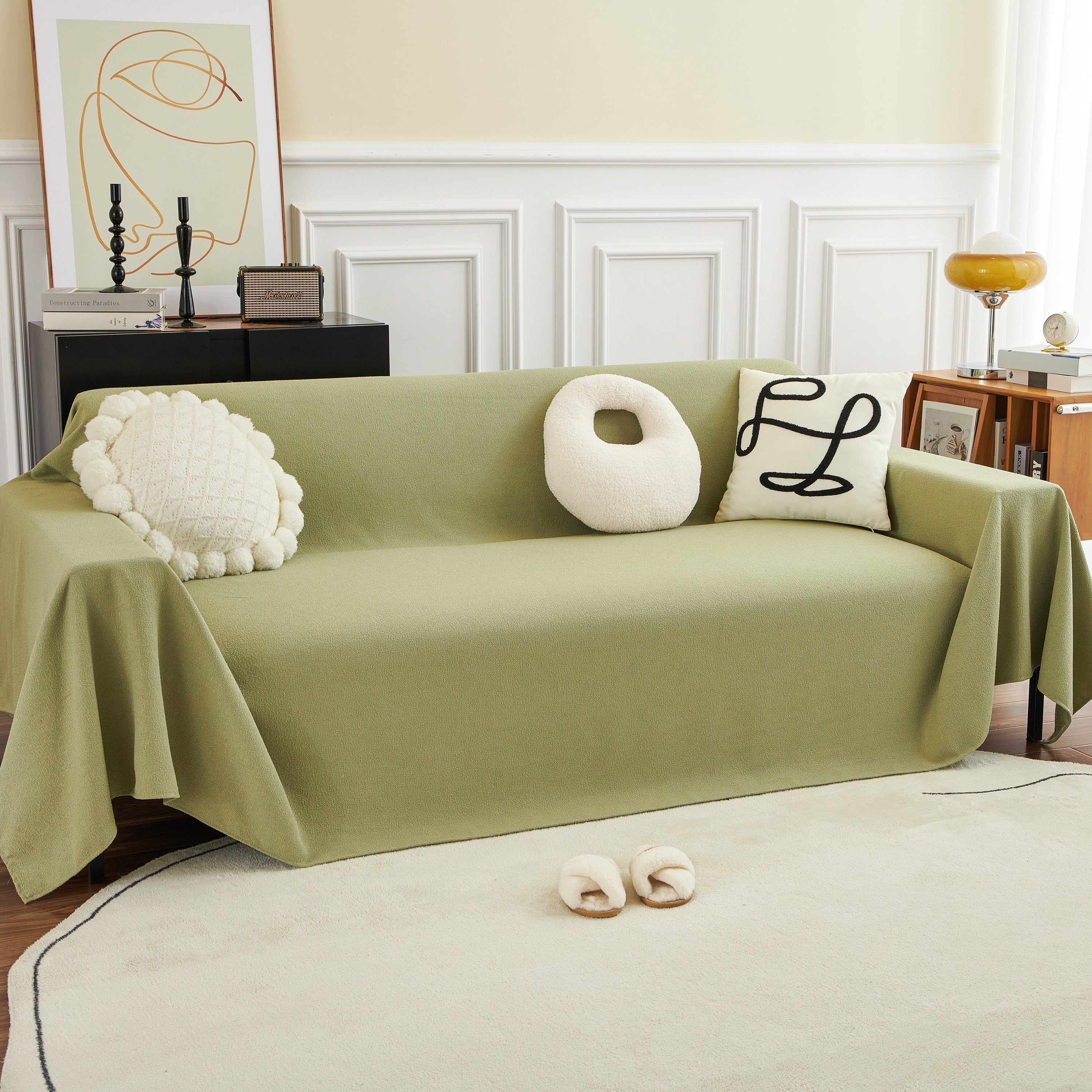 Teddy Throw Blanket and Stylish Slipcover for Couch, Waterproof Sofa Cover for Pets - Image 3