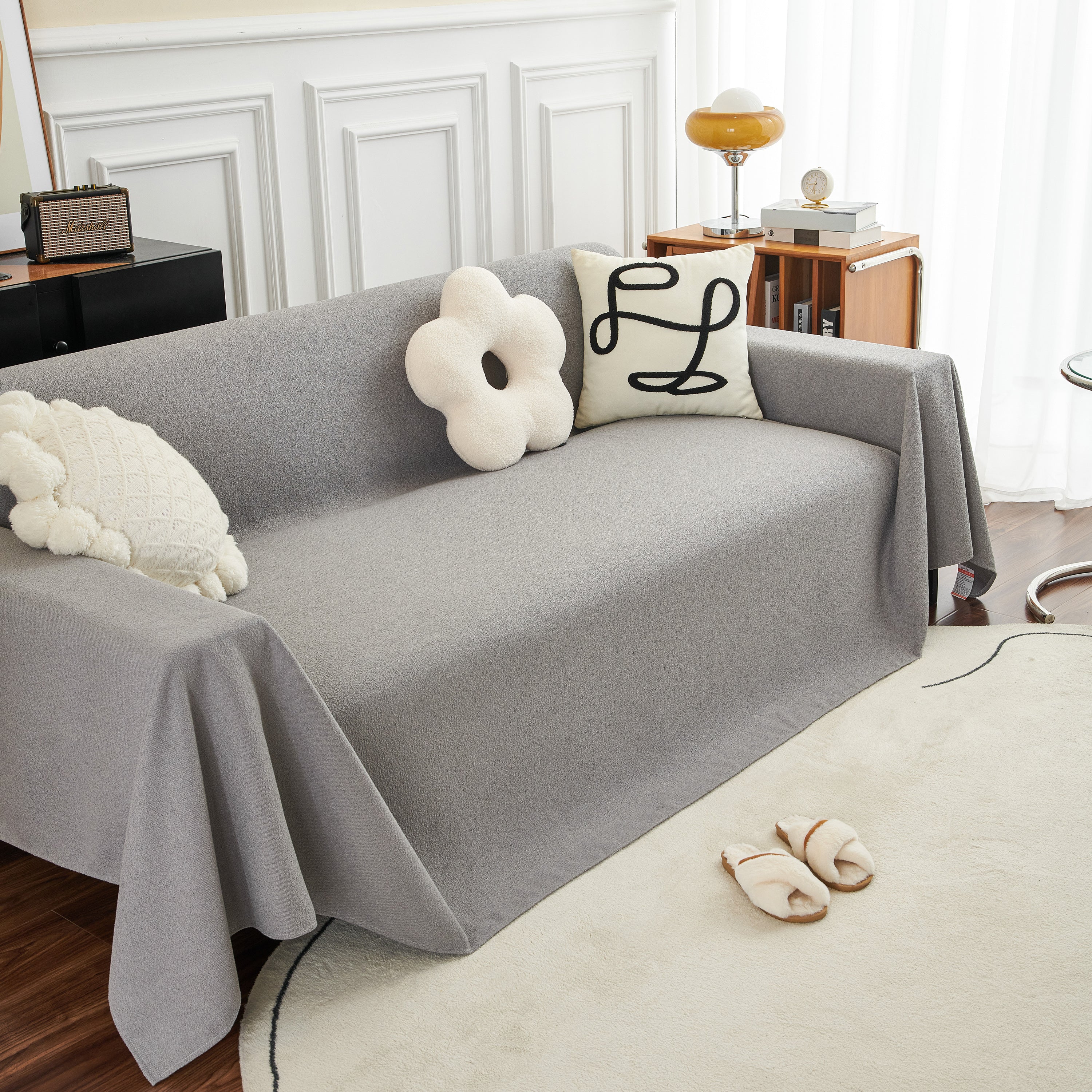 Teddy Throw Blanket and Stylish Slipcover for Couch, Waterproof Sofa Cover for Pets - Image 31