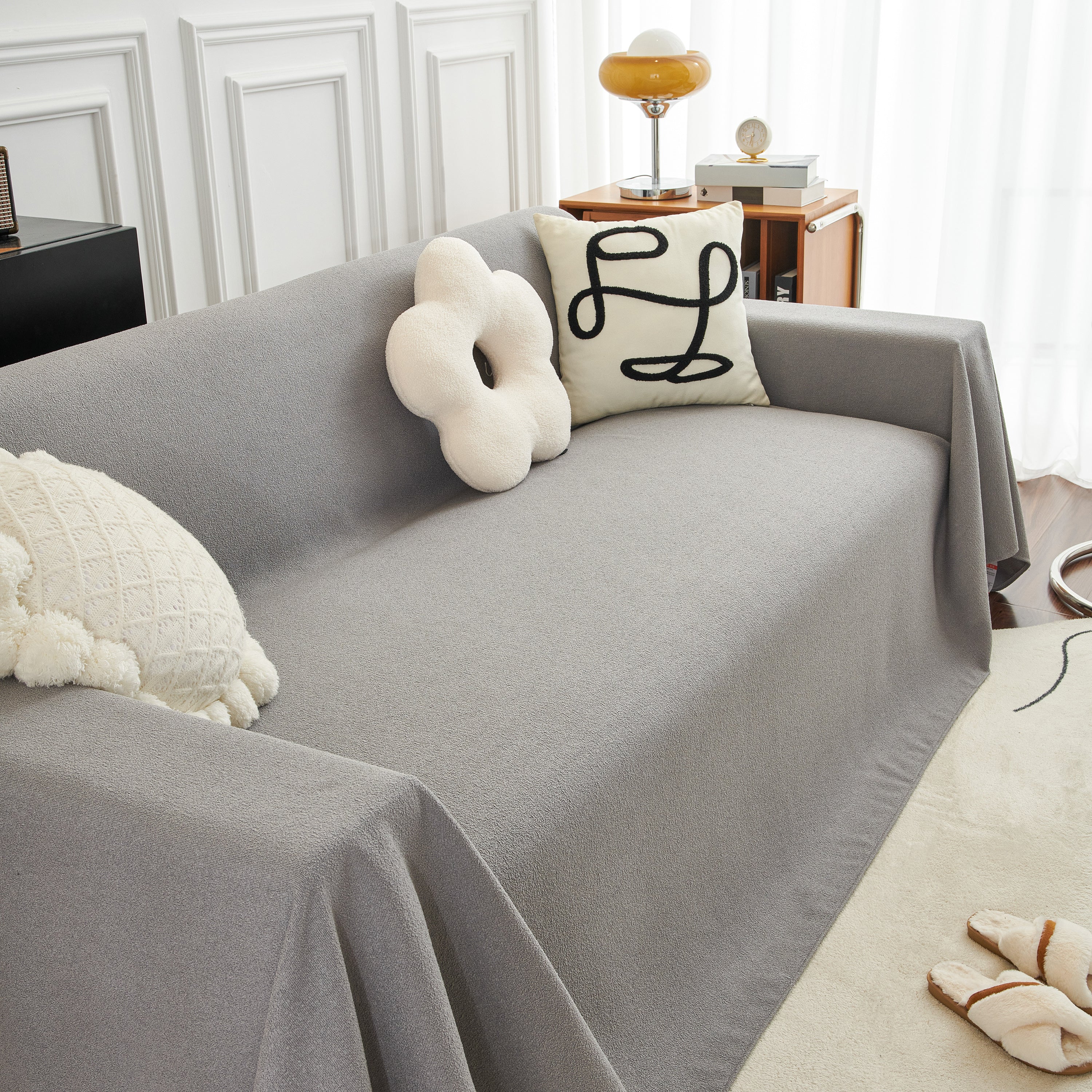 Teddy Throw Blanket and Stylish Slipcover for Couch, Waterproof Sofa Cover for Pets - Image 32