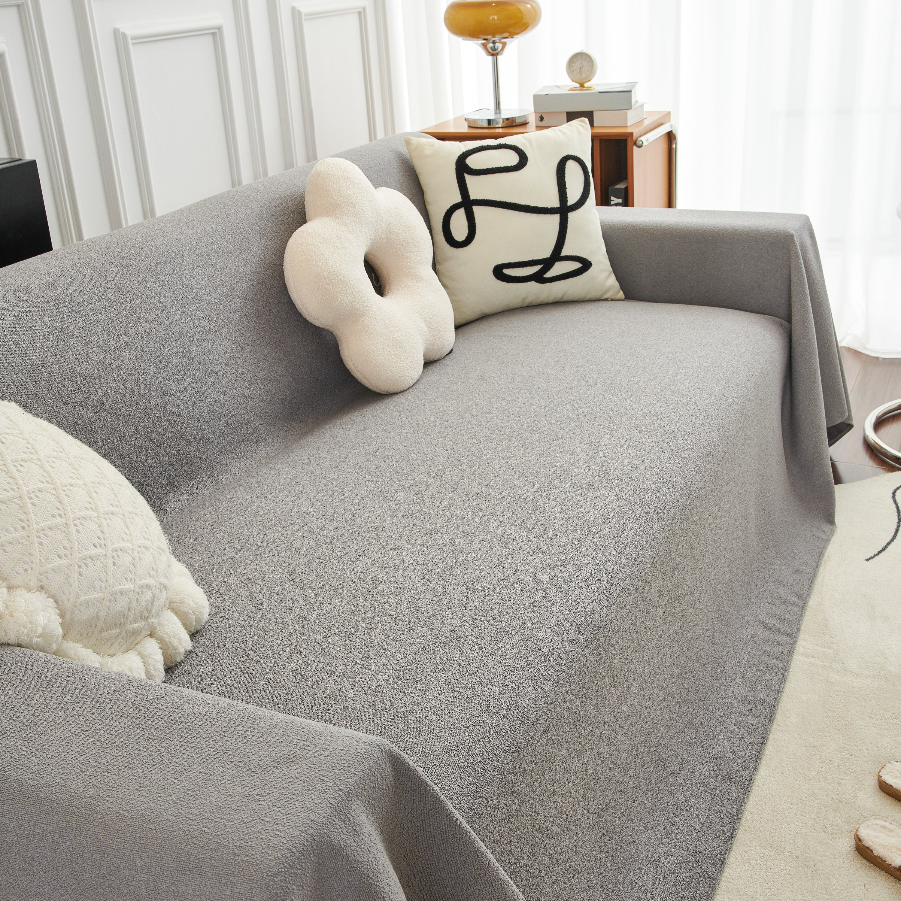 Teddy Throw Blanket and Stylish Slipcover for Couch, Waterproof Sofa Cover for Pets - Image 35