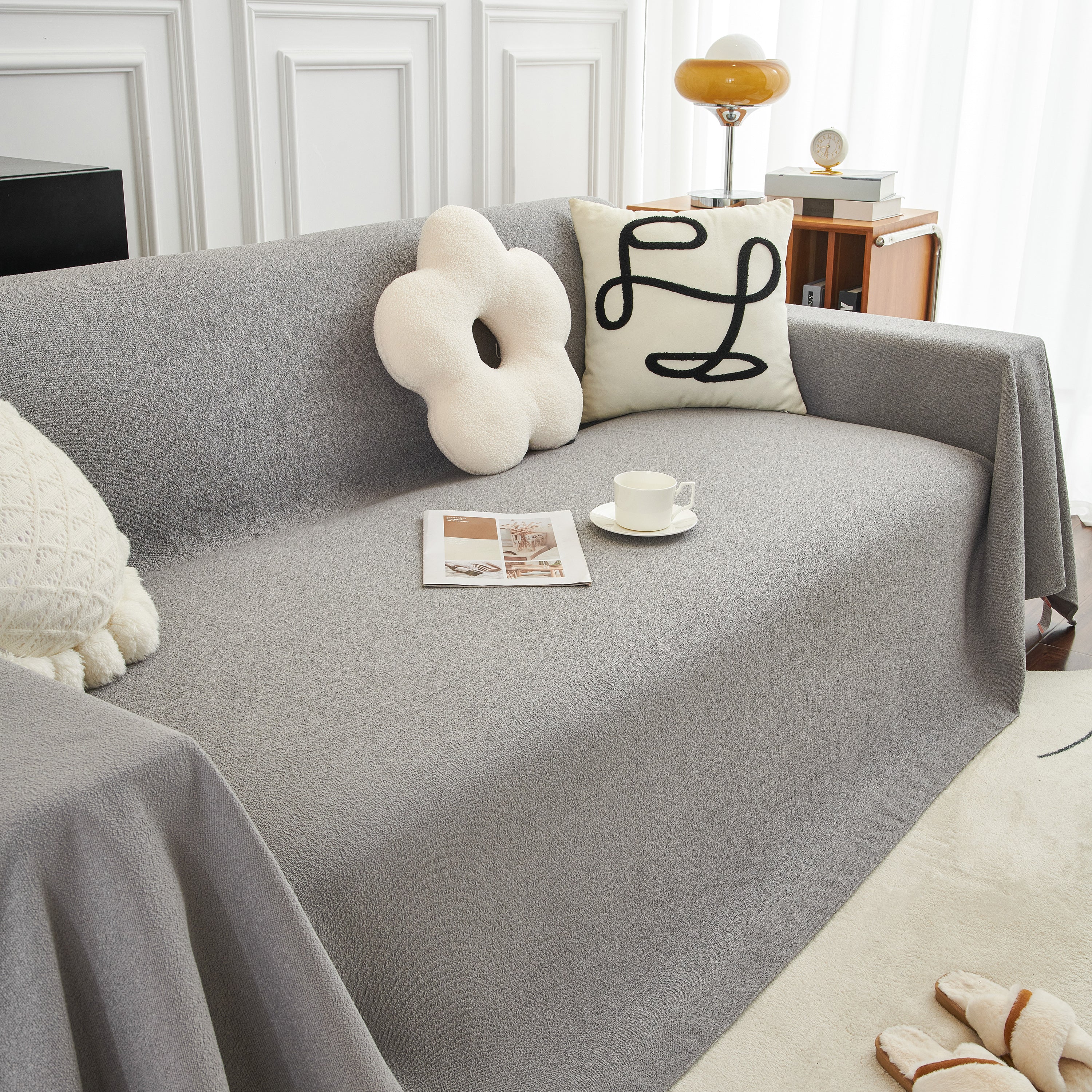 Teddy Throw Blanket and Stylish Slipcover for Couch, Waterproof Sofa Cover for Pets - Image 36