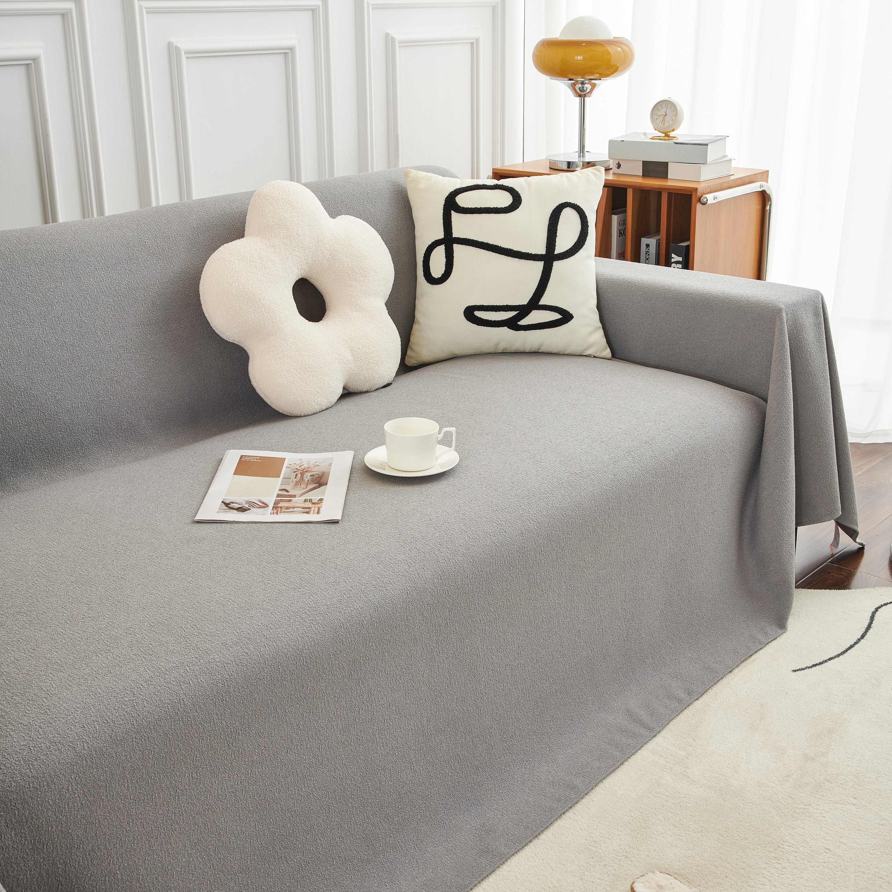 Teddy Throw Blanket and Stylish Slipcover for Couch, Waterproof Sofa Cover for Pets - Image 37