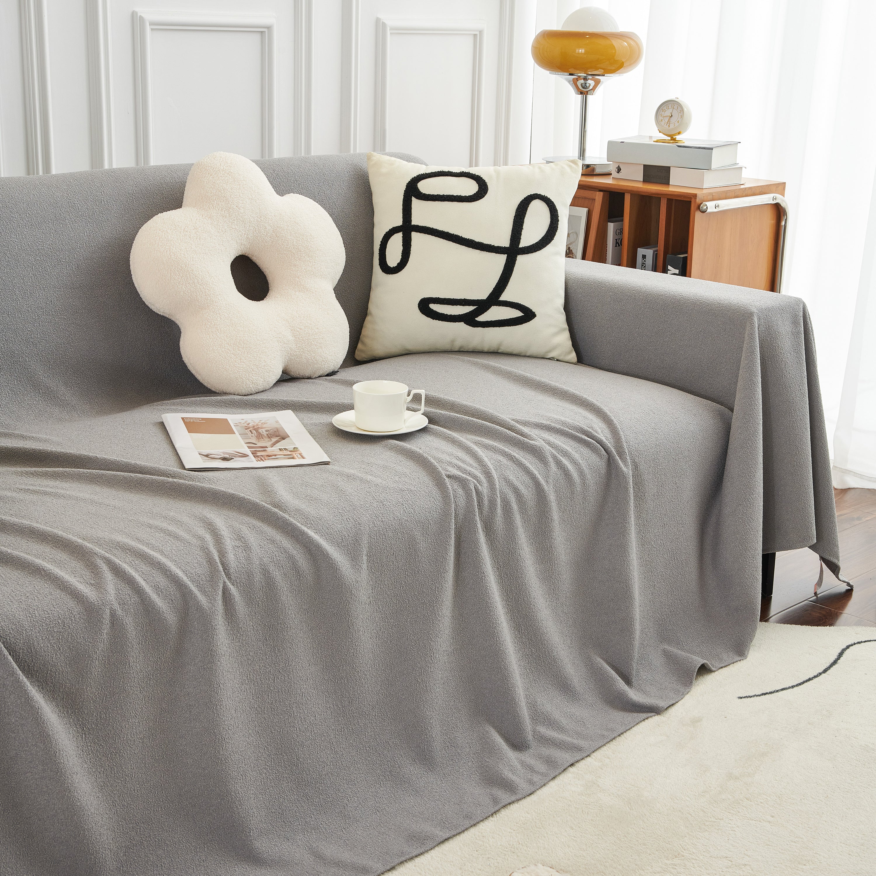 Teddy Throw Blanket and Stylish Slipcover for Couch, Waterproof Sofa Cover for Pets - Image 39