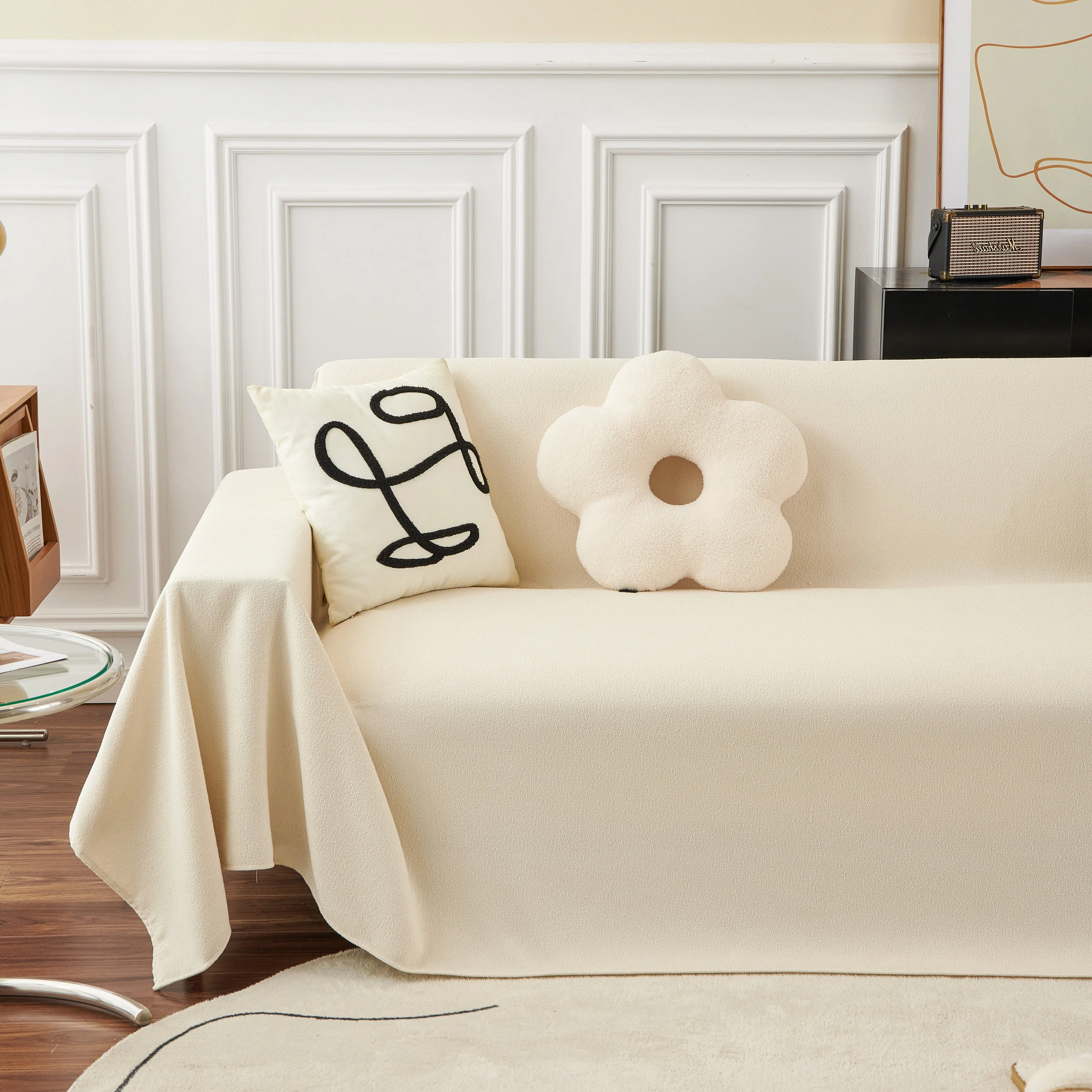 Teddy Throw Blanket and Stylish Slipcover for Couch, Waterproof Sofa Cover for Pets - Image 44