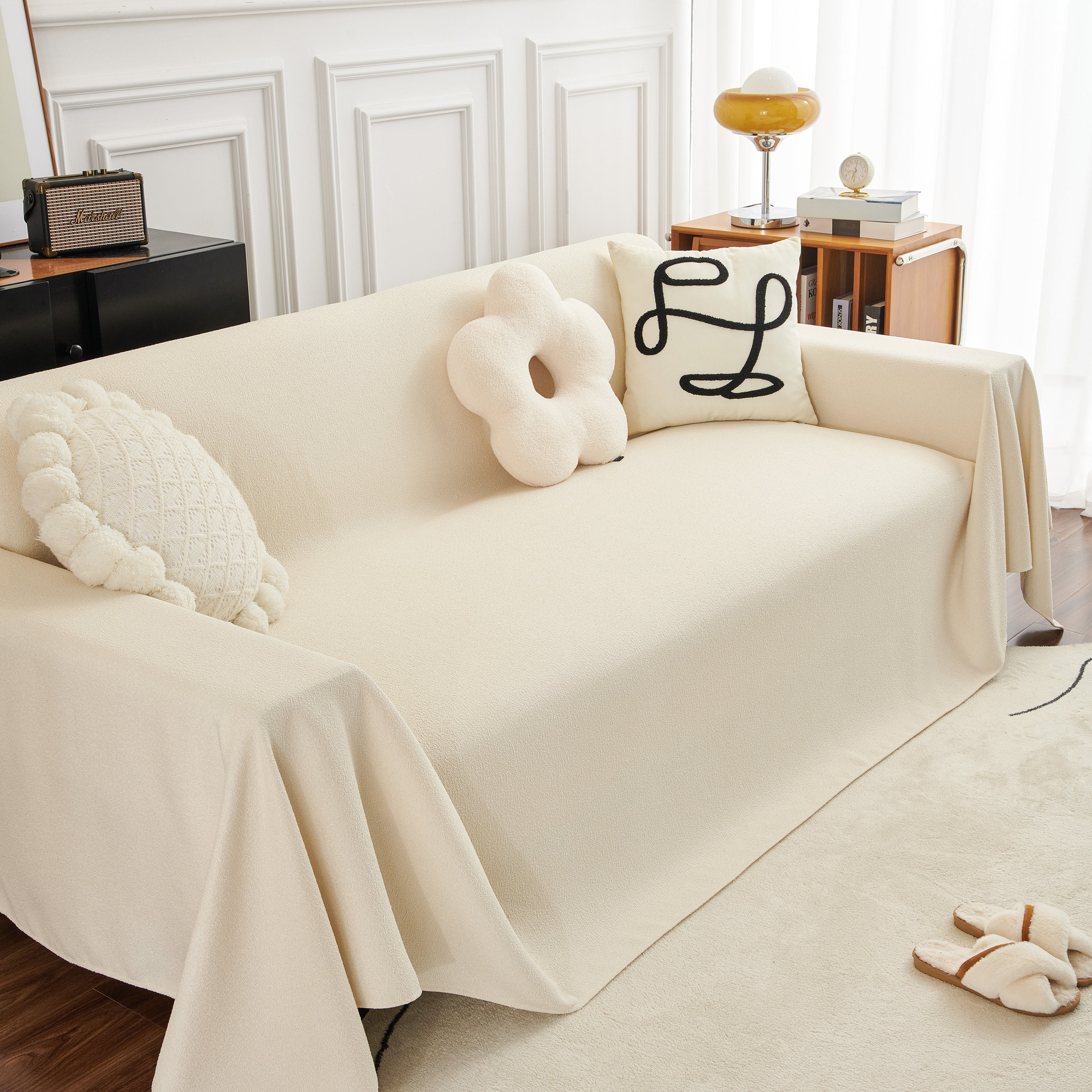 Teddy Throw Blanket and Stylish Slipcover for Couch, Waterproof Sofa Cover for Pets - Image 46