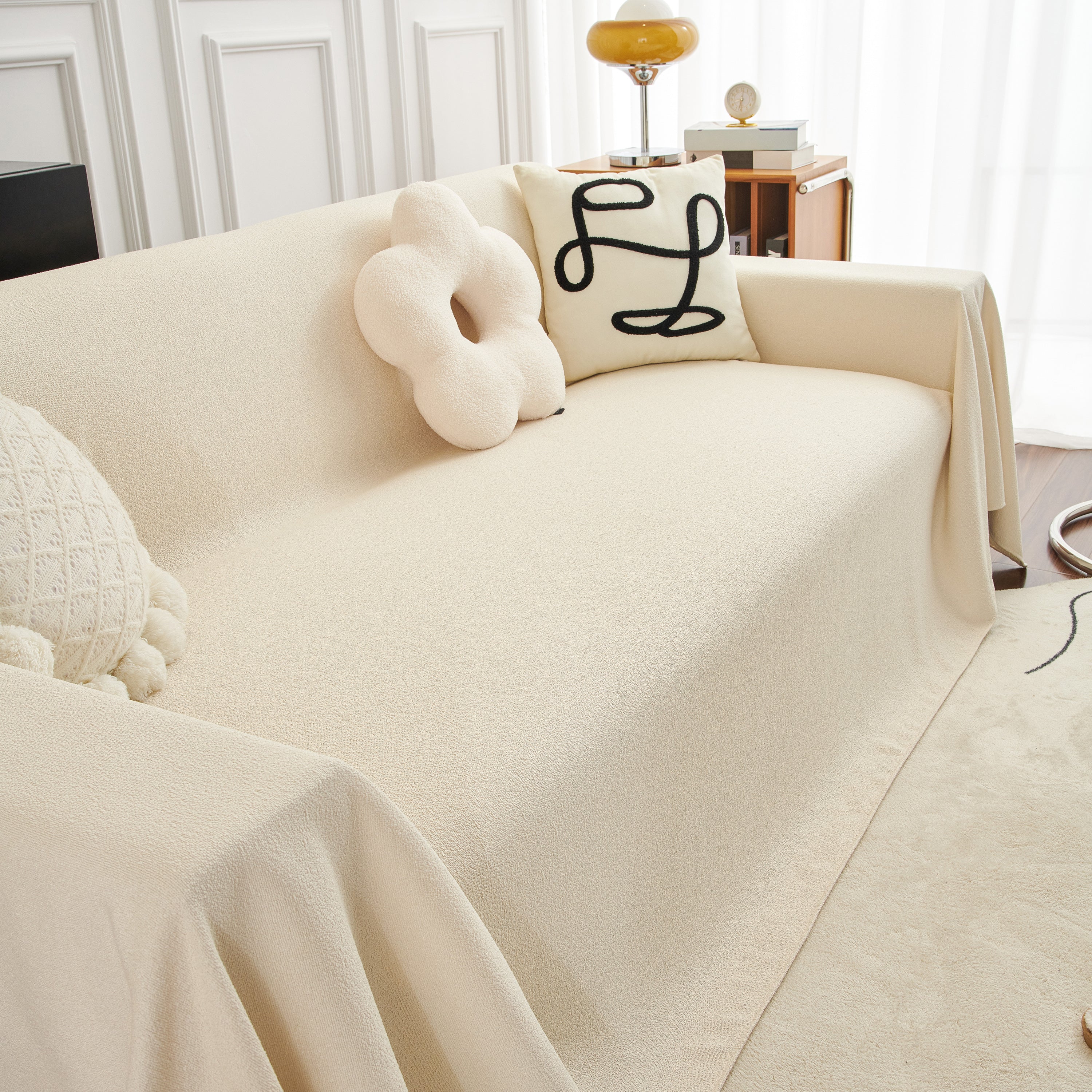 Teddy Throw Blanket and Stylish Slipcover for Couch, Waterproof Sofa Cover for Pets - Image 53