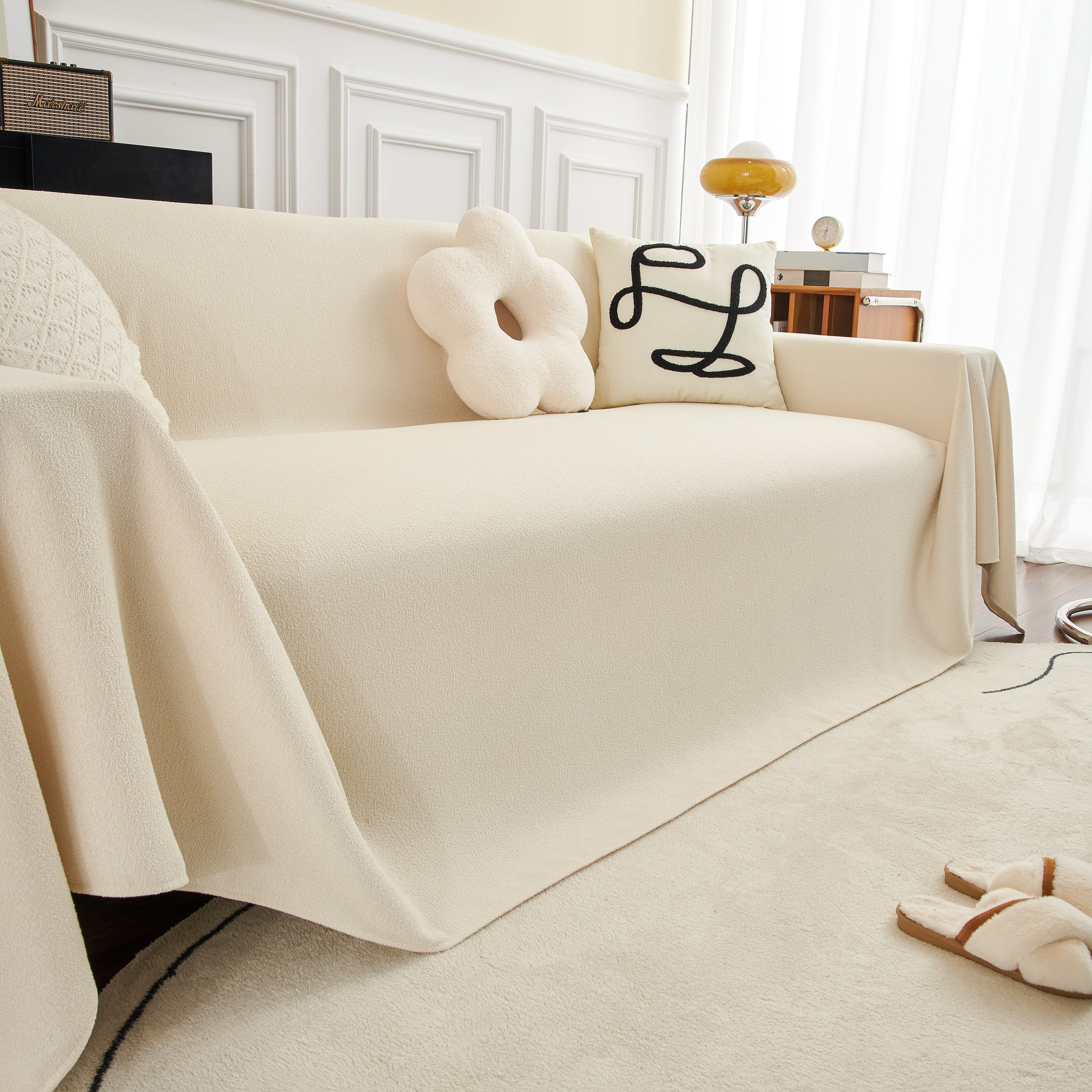 Teddy Throw Blanket and Stylish Slipcover for Couch, Waterproof Sofa Cover for Pets - Image 54
