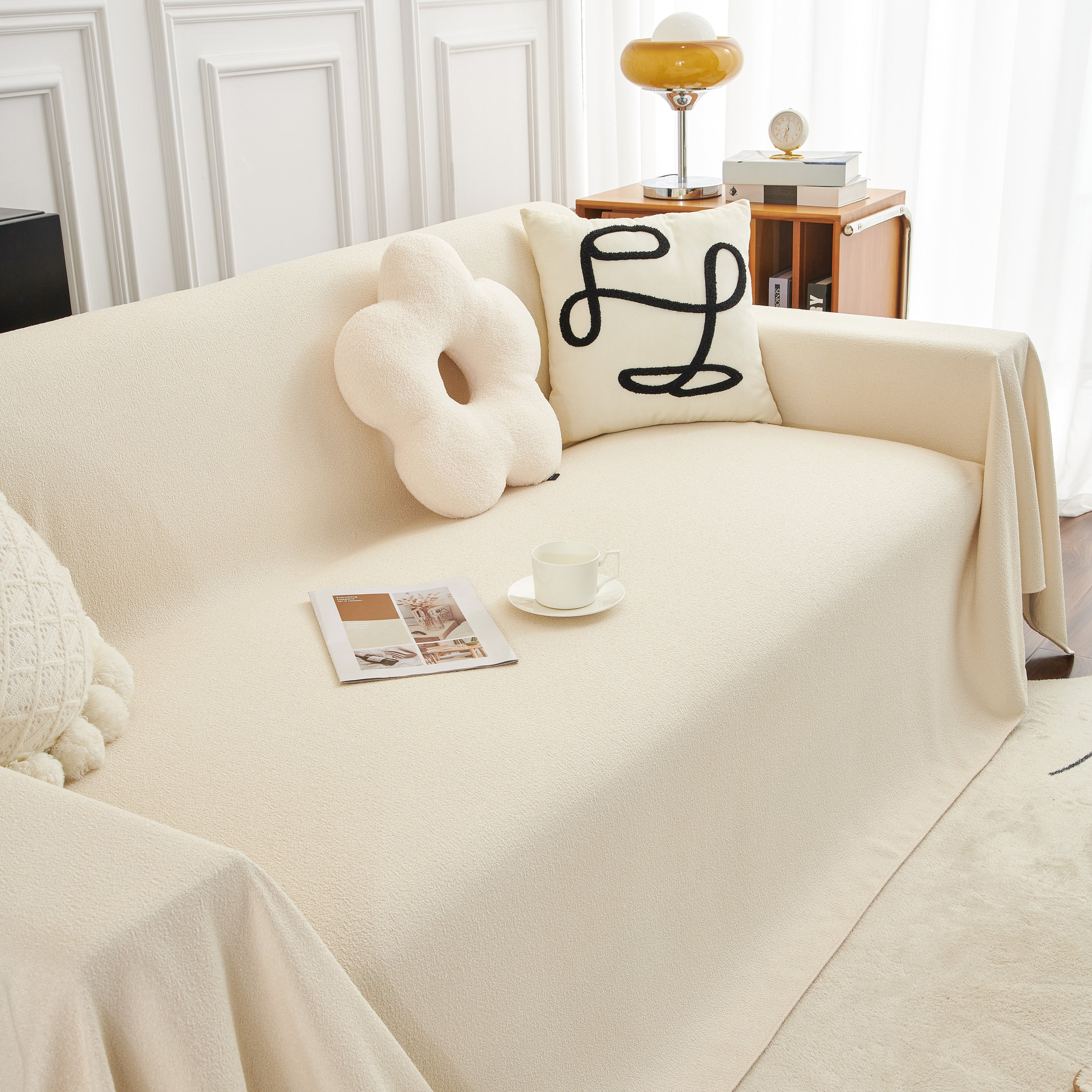 Teddy Throw Blanket and Stylish Slipcover for Couch, Waterproof Sofa Cover for Pets - Image 57
