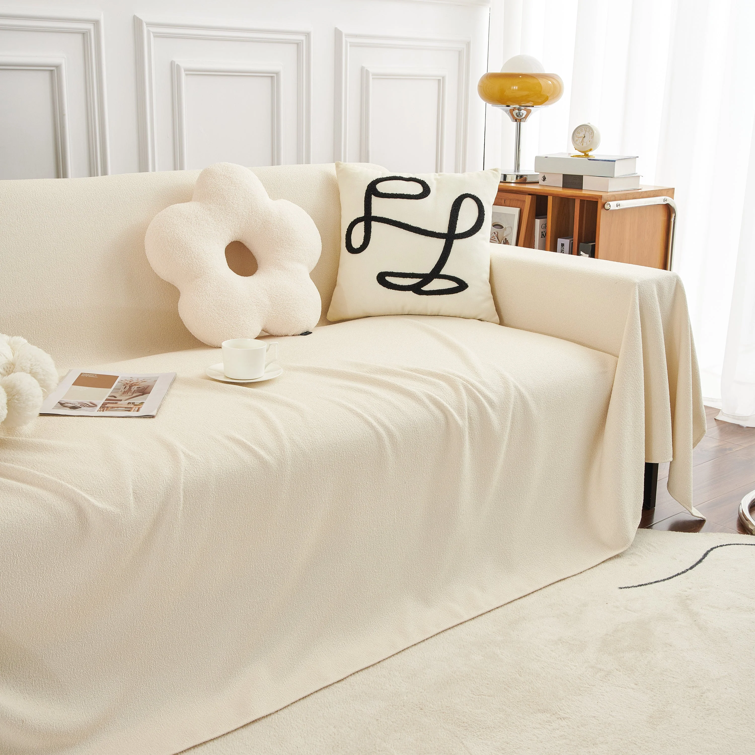 Teddy Throw Blanket and Stylish Slipcover for Couch, Waterproof Sofa Cover for Pets - Image 59
