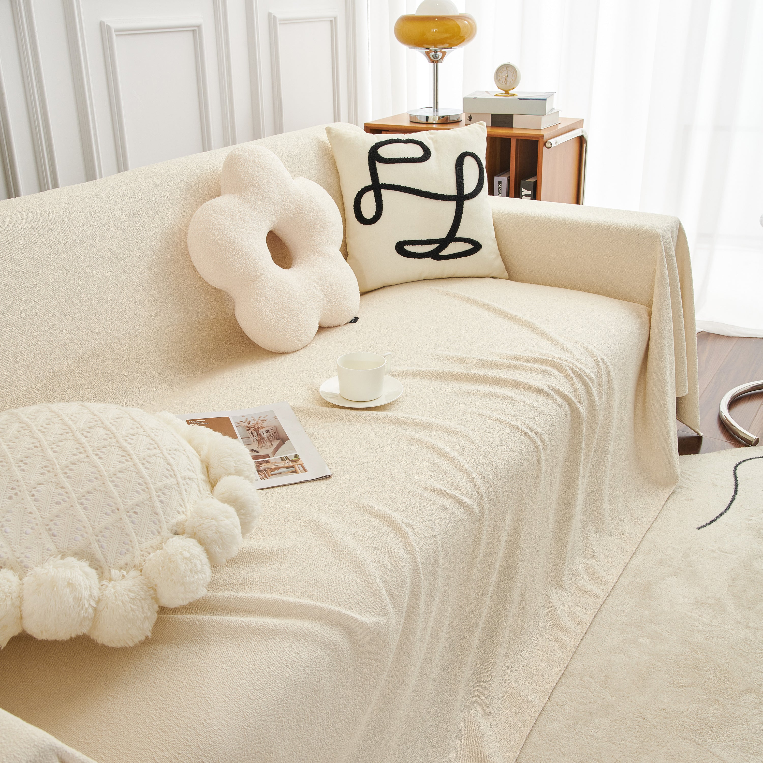 Teddy Throw Blanket and Stylish Slipcover for Couch, Waterproof Sofa Cover for Pets - Image 60