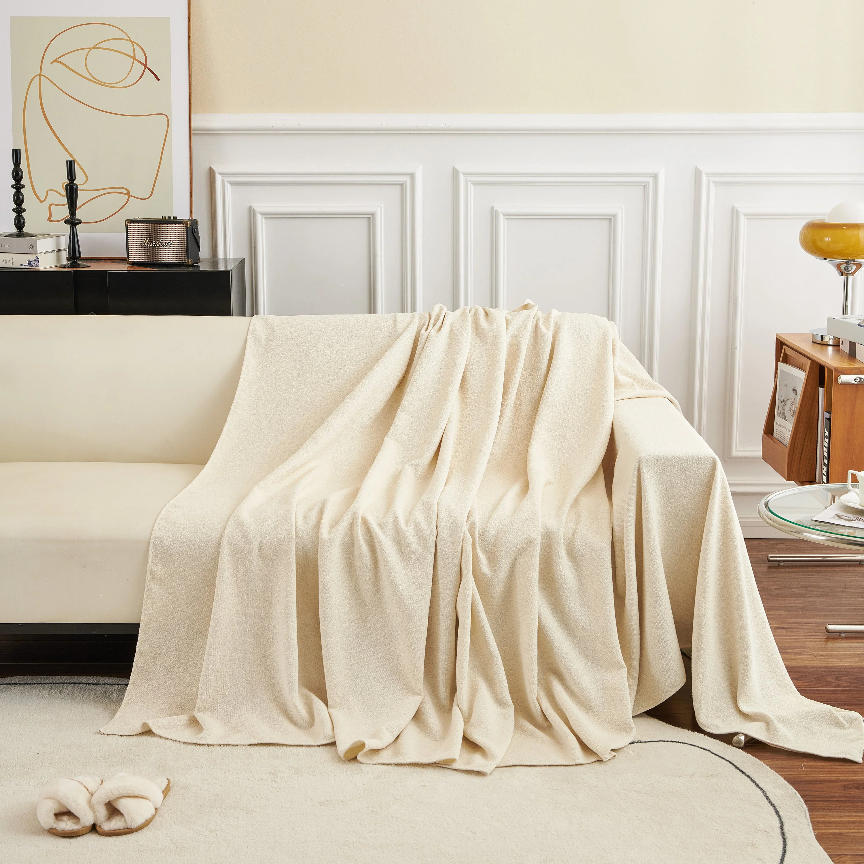 Teddy Throw Blanket and Stylish Slipcover for Couch, Waterproof Sofa Cover for Pets - Image 62