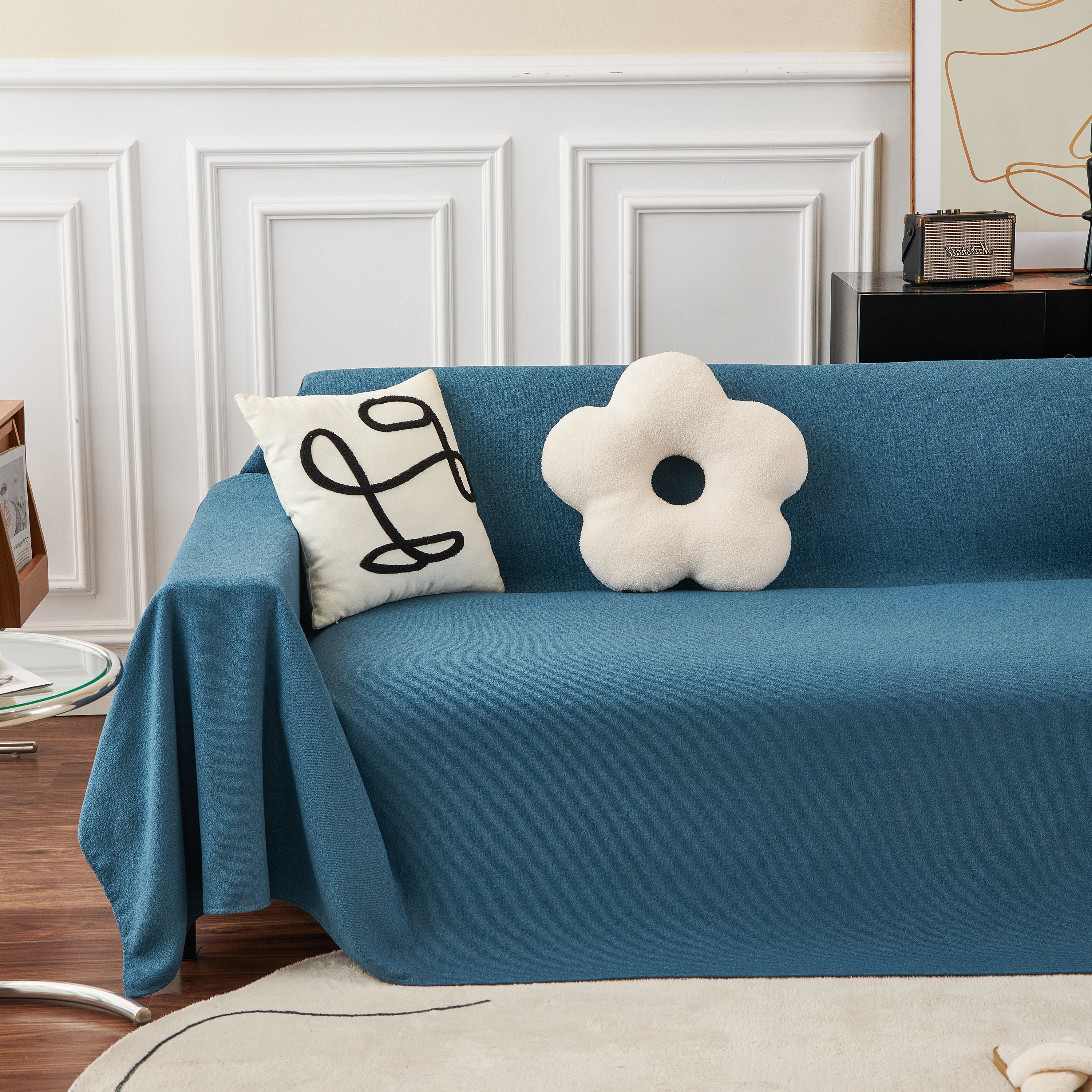 Teddy Throw Blanket and Stylish Slipcover for Couch, Waterproof Sofa Cover for Pets - Image 64