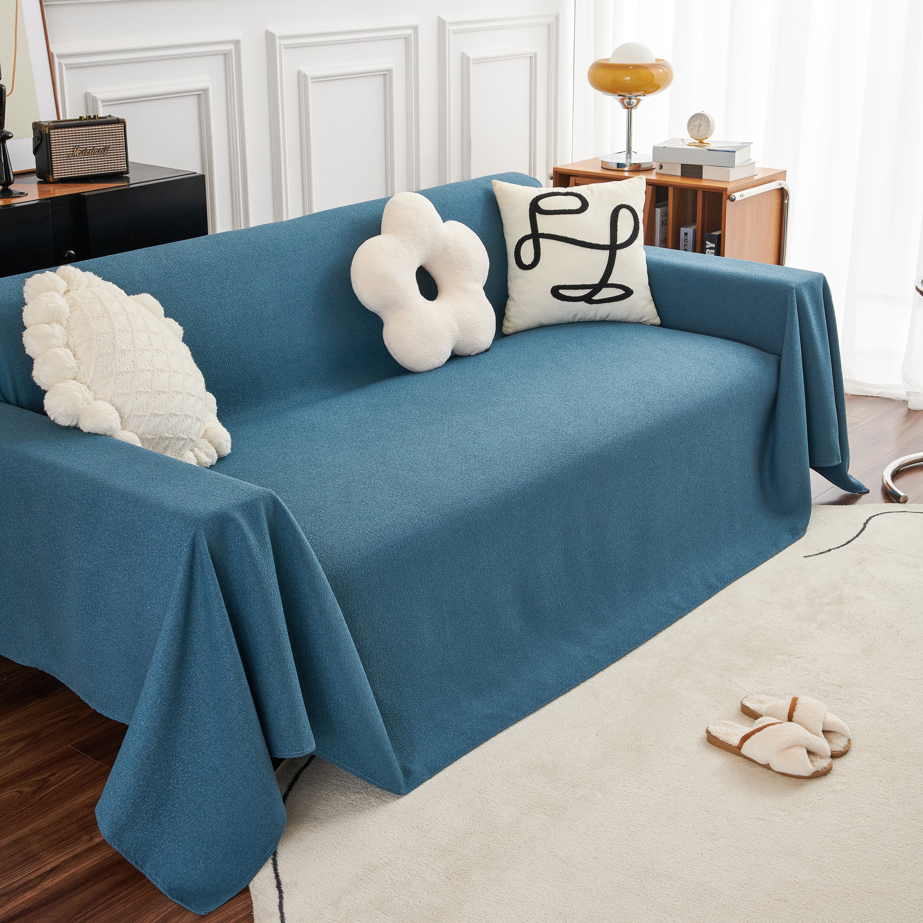Teddy Throw Blanket and Stylish Slipcover for Couch, Waterproof Sofa Cover for Pets - Image 66