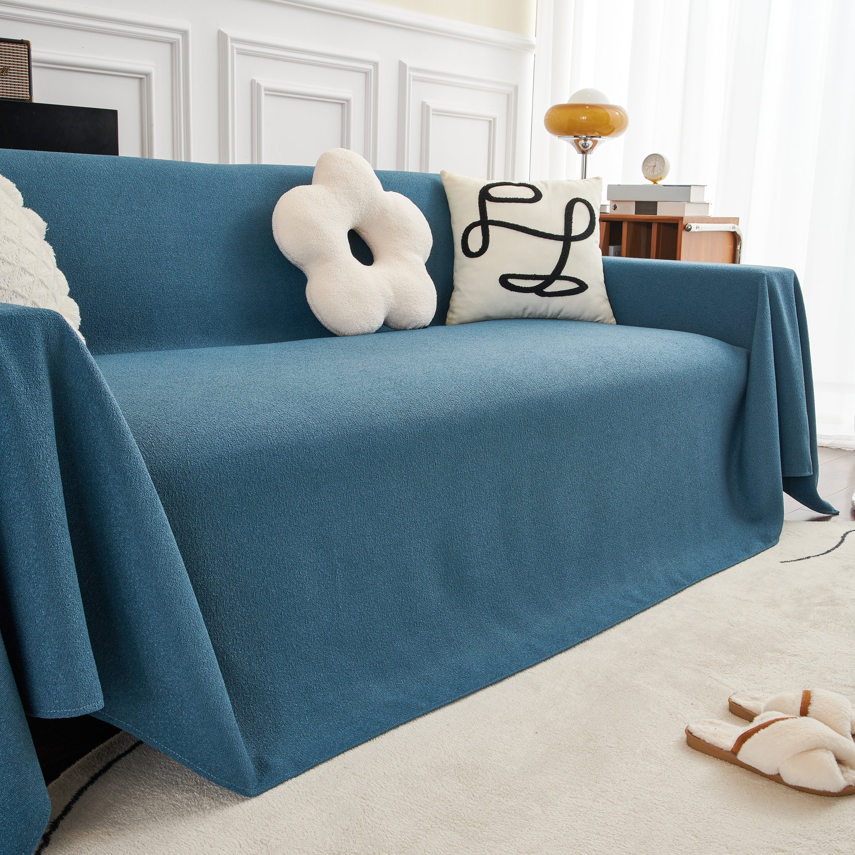 Teddy Throw Blanket and Stylish Slipcover for Couch, Waterproof Sofa Cover for Pets - Image 67