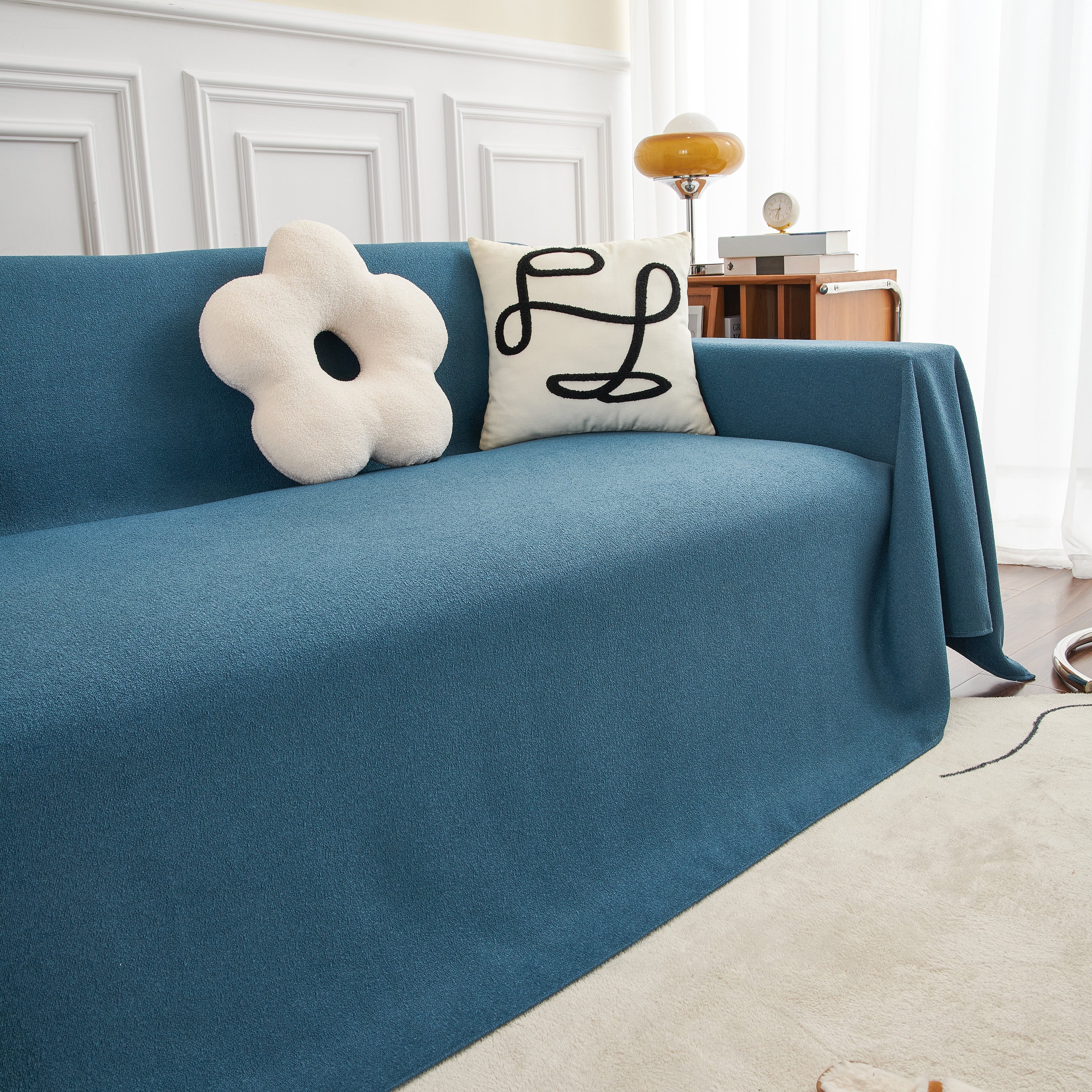 Teddy Throw Blanket and Stylish Slipcover for Couch, Waterproof Sofa Cover for Pets - Image 68