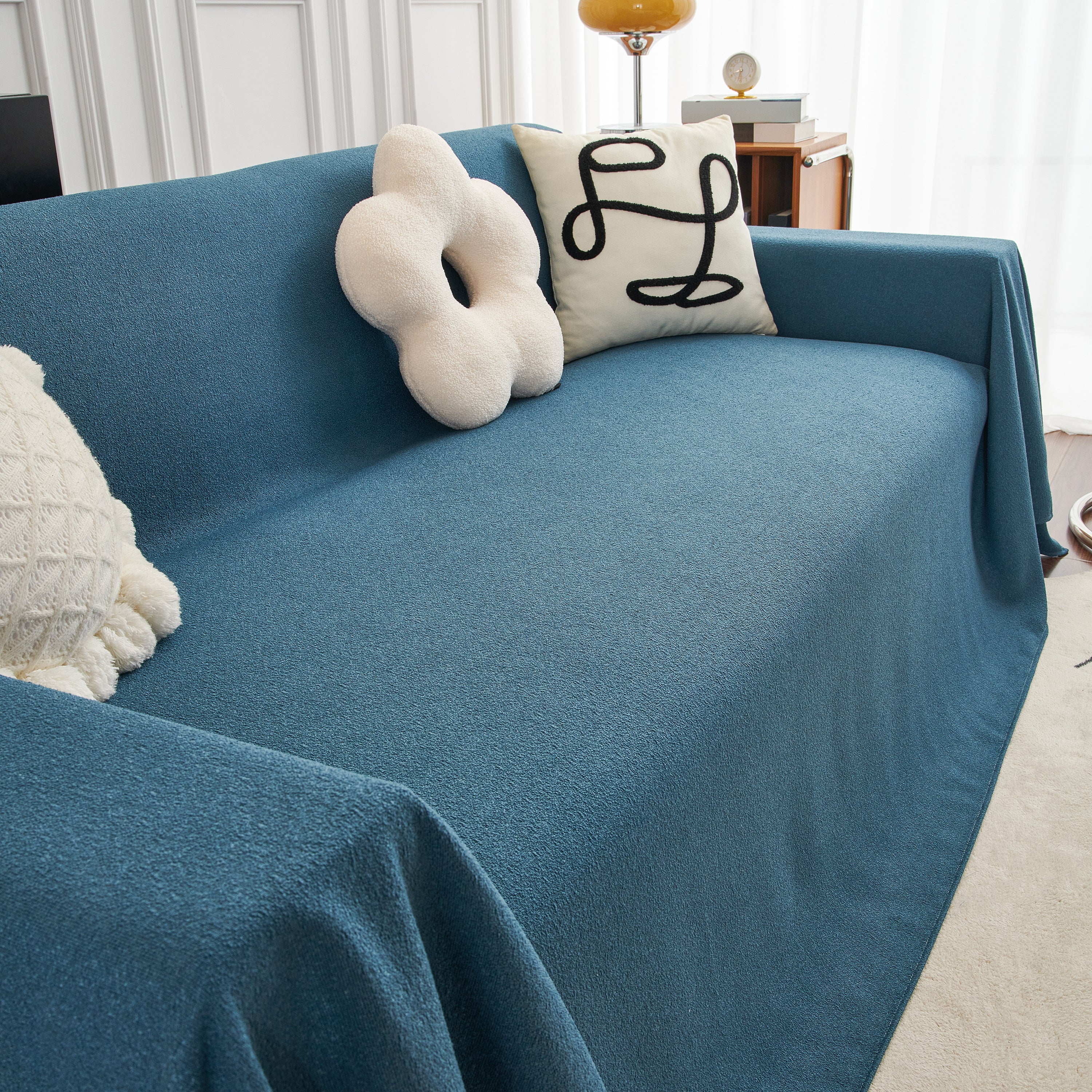 Teddy Throw Blanket and Stylish Slipcover for Couch, Waterproof Sofa Cover for Pets - Image 73