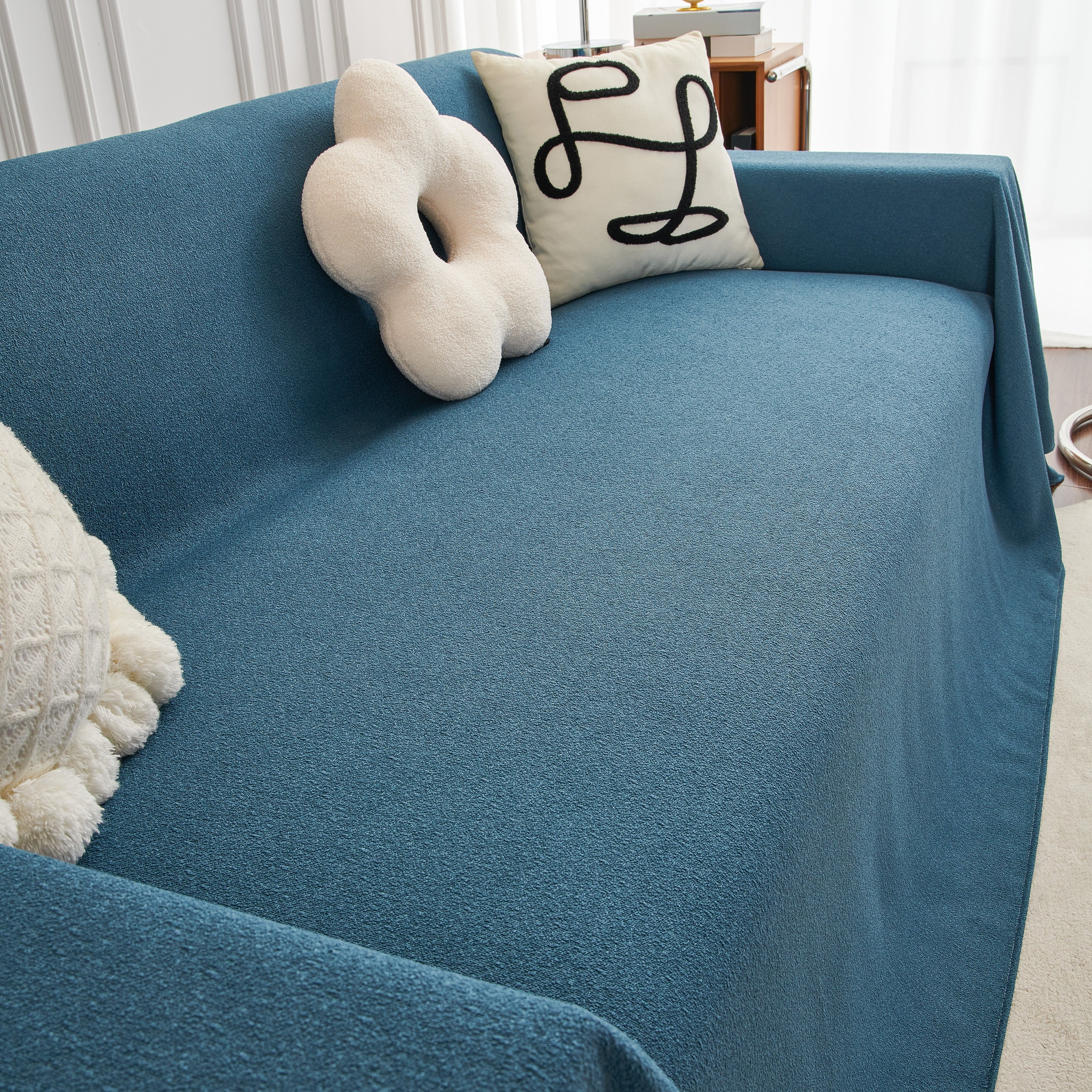 Teddy Throw Blanket and Stylish Slipcover for Couch, Waterproof Sofa Cover for Pets - Image 74