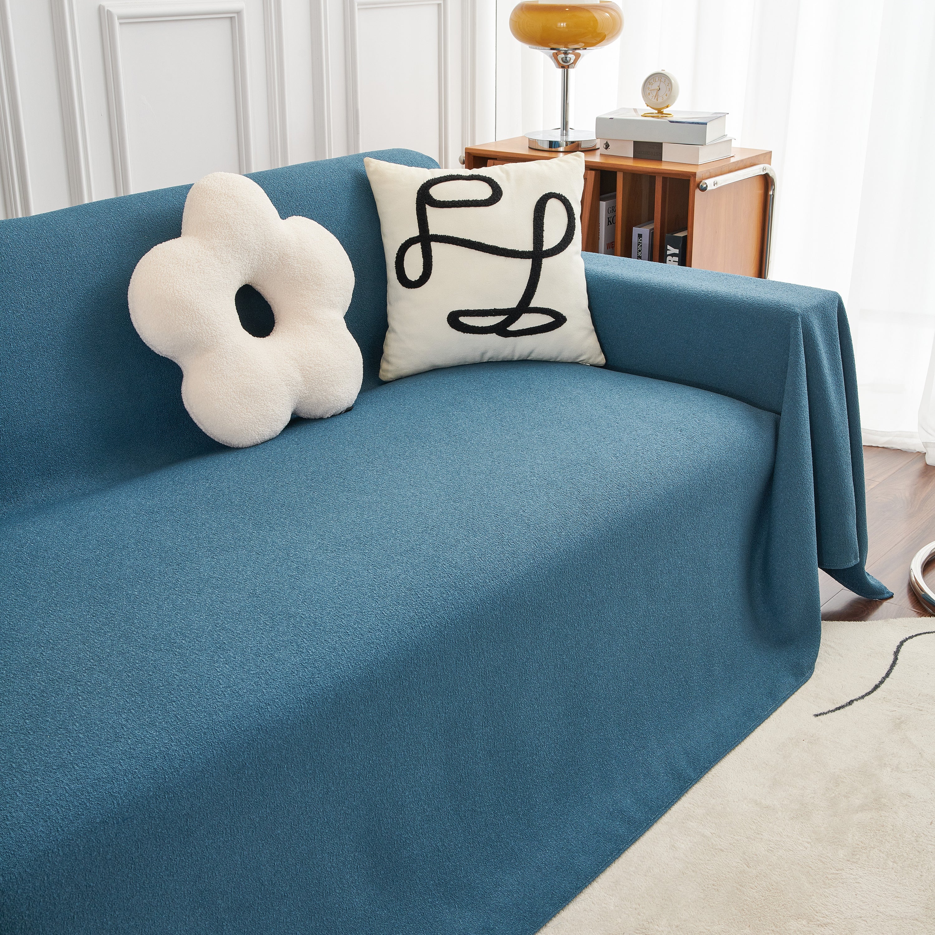 Teddy Throw Blanket and Stylish Slipcover for Couch, Waterproof Sofa Cover for Pets - Image 75