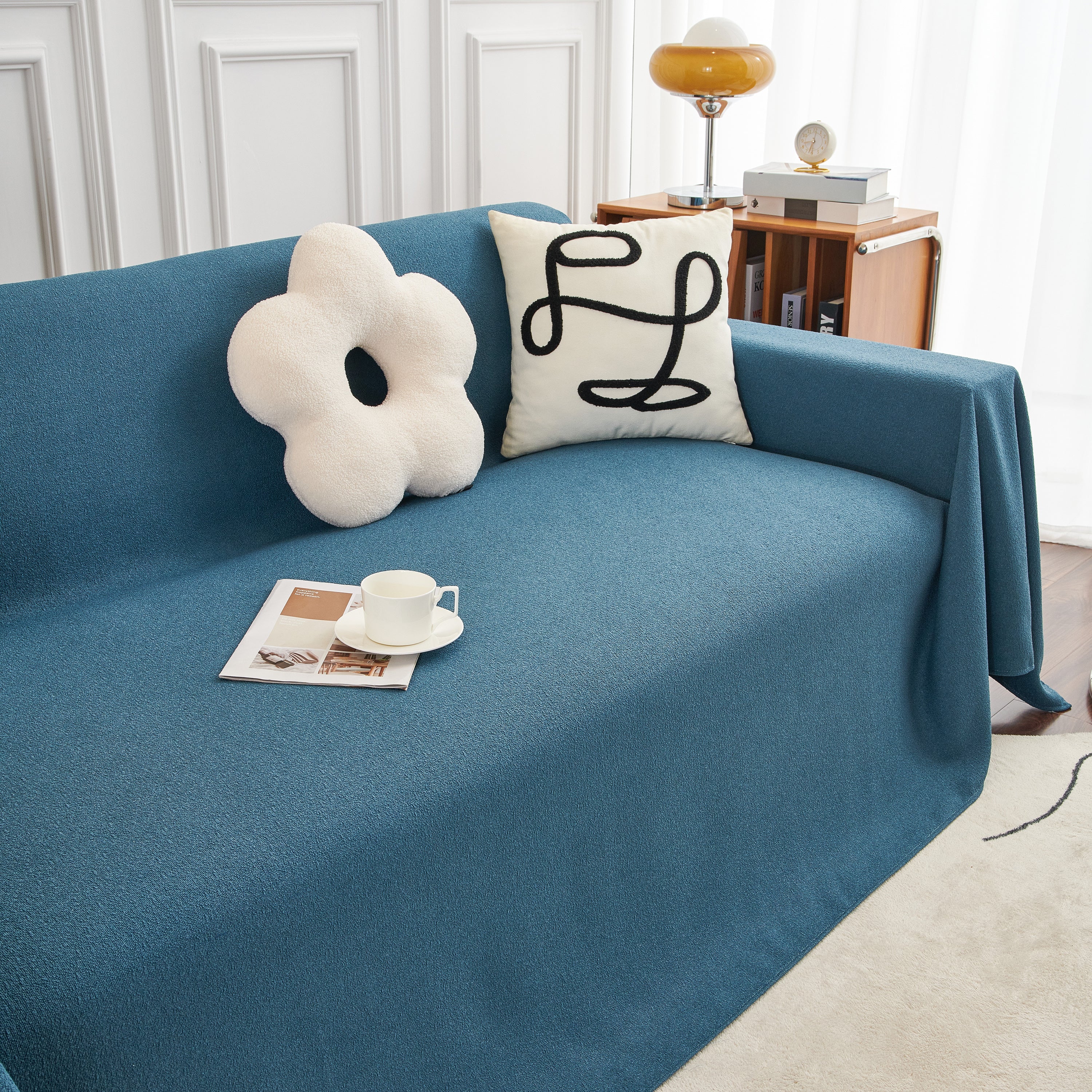 Teddy Throw Blanket and Stylish Slipcover for Couch, Waterproof Sofa Cover for Pets - Image 77