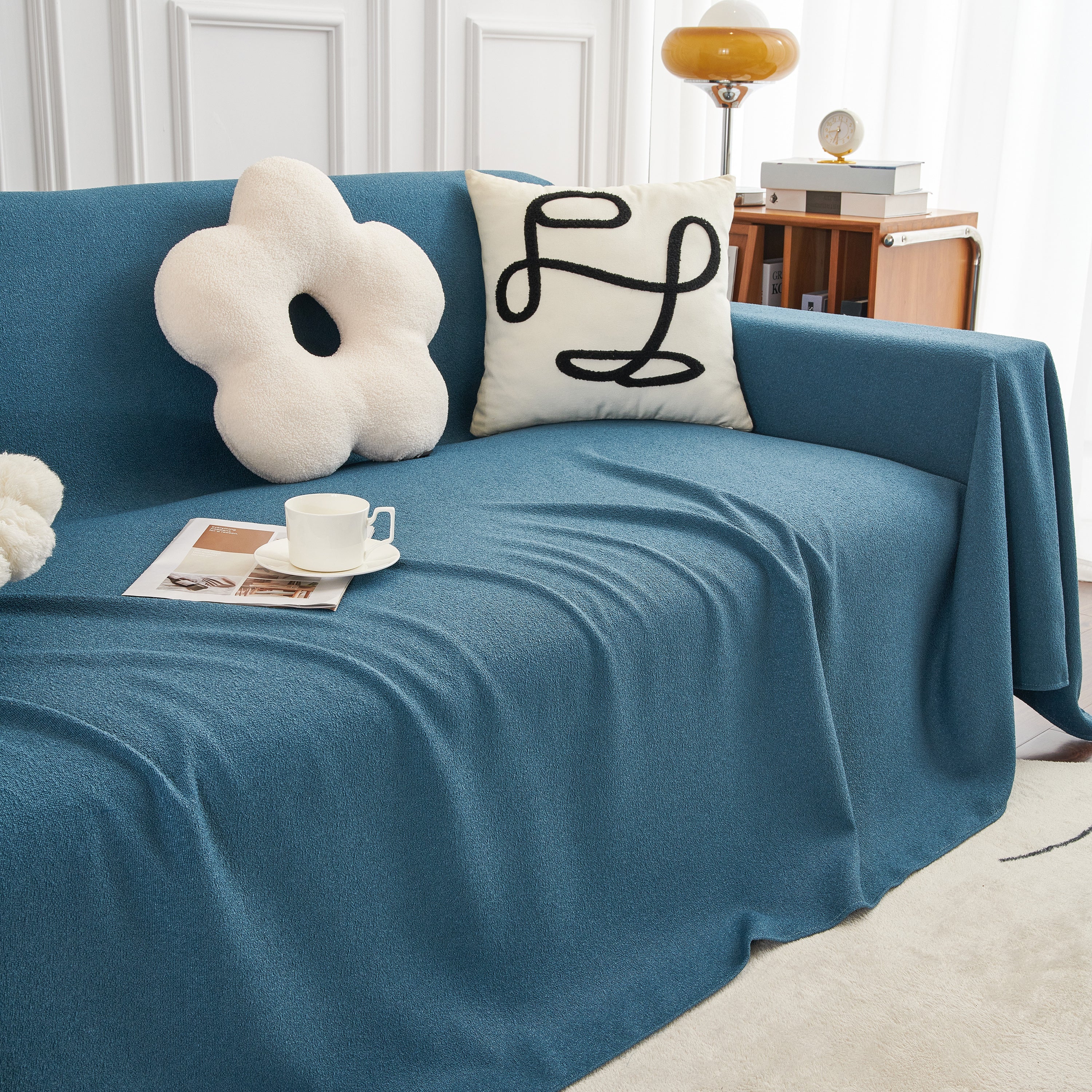 Teddy Throw Blanket and Stylish Slipcover for Couch, Waterproof Sofa Cover for Pets - Image 80